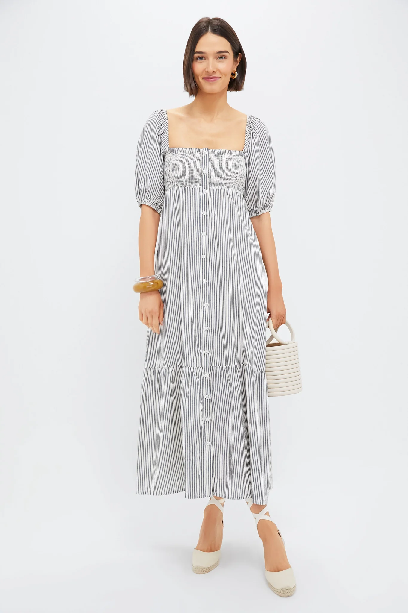 Newburyport Stripe Santiago 3 Shortsleeve Maxi Dress - Image 2