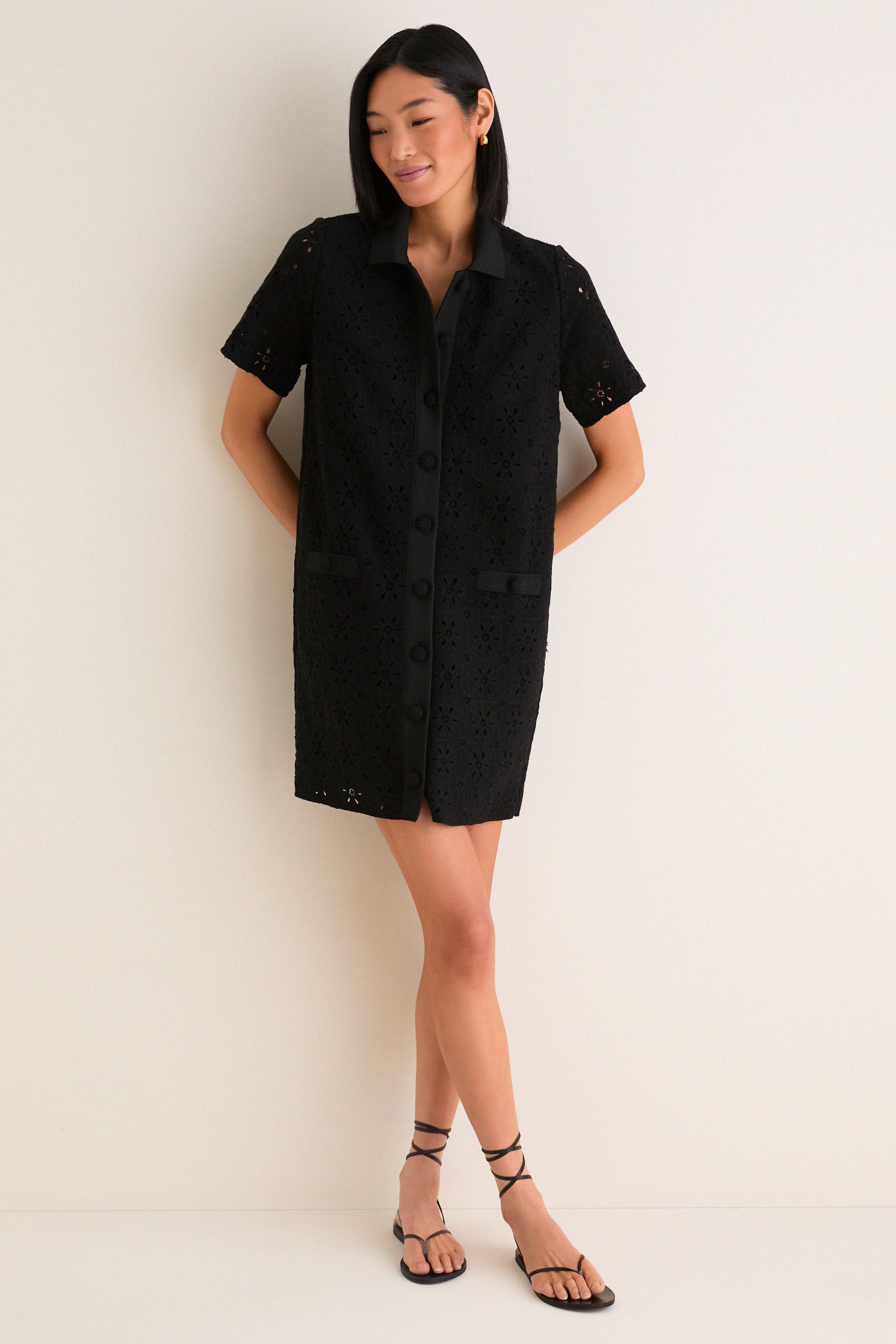Noir Crochet Tile Jeanine Shift Dress - Image 6