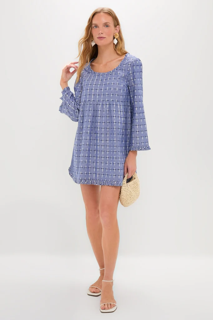 Azure Ikat Clara Dress - Image 3