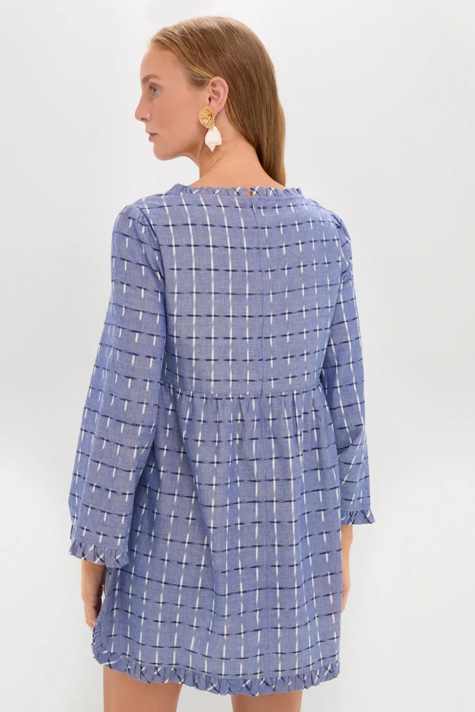 Azure Ikat Clara Dress - Image 5