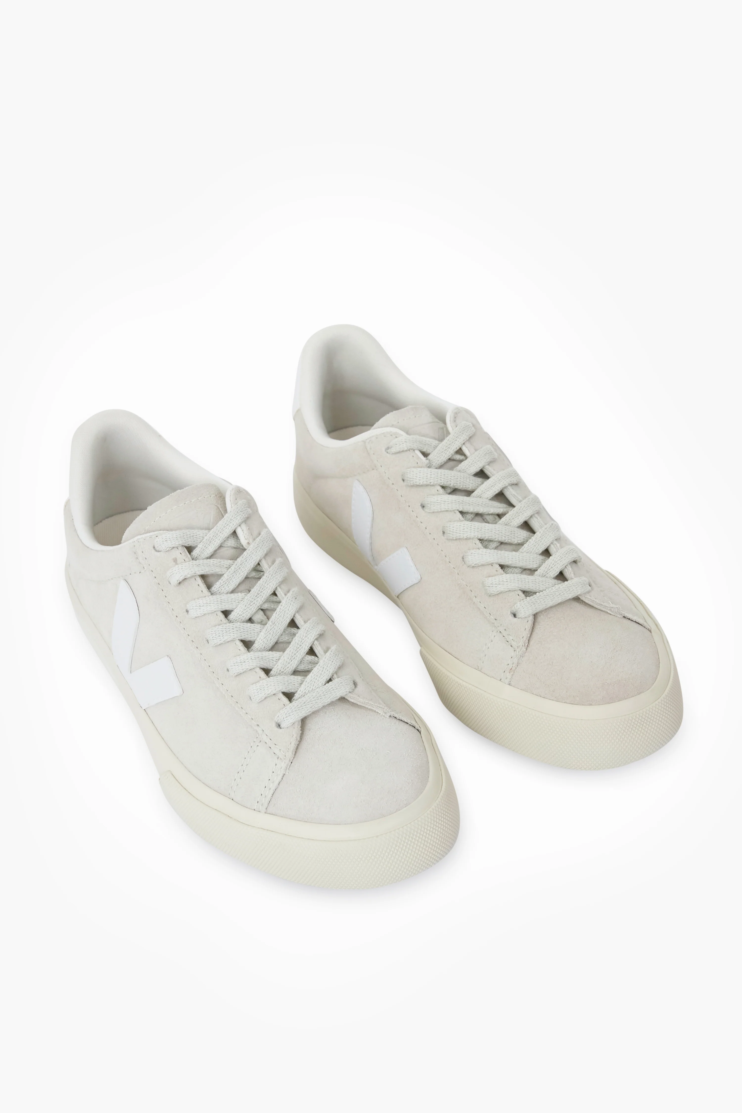 Natural White Suede Campo Sneakers - Image 2