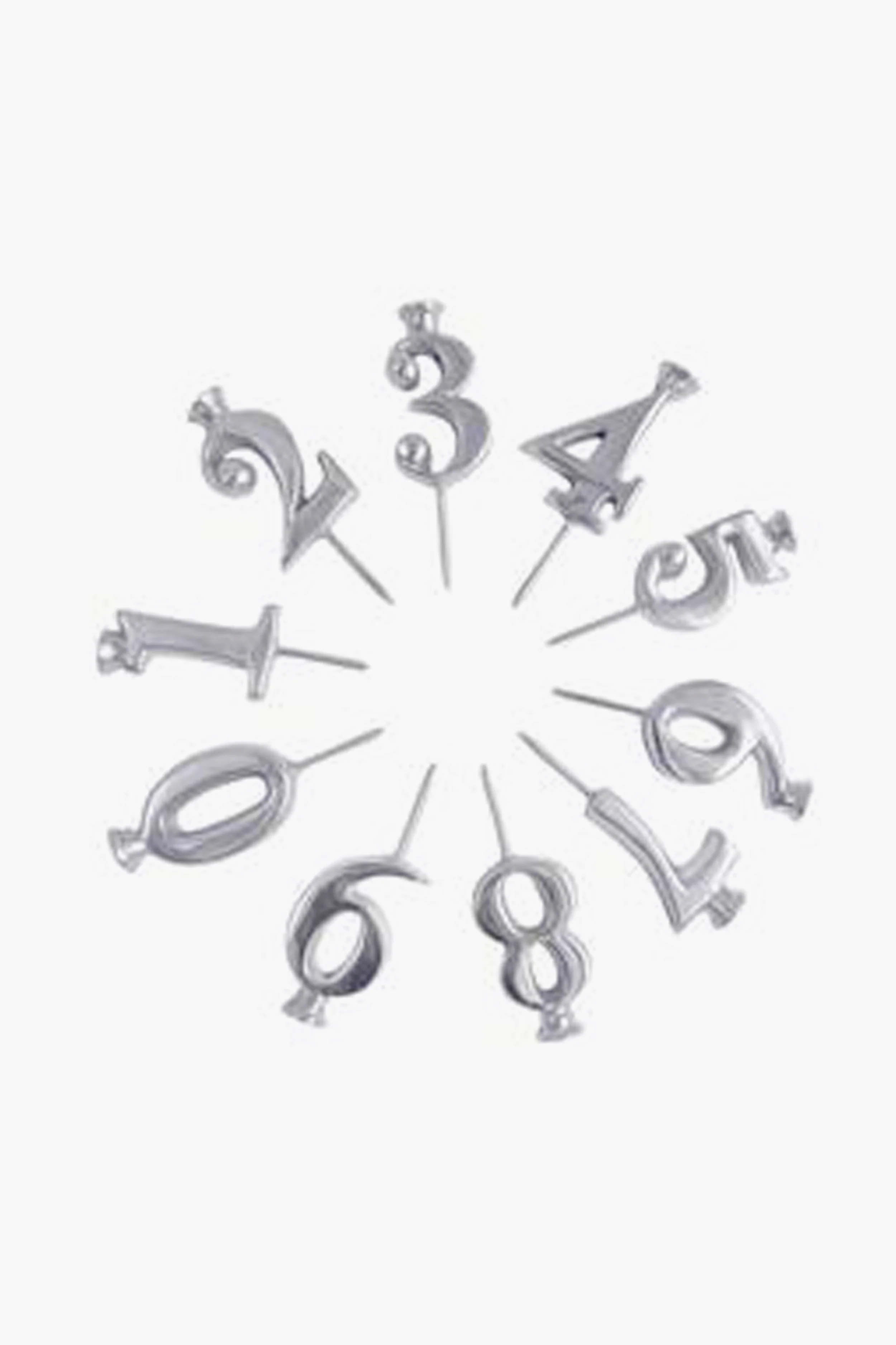 Number Candle Holder Set