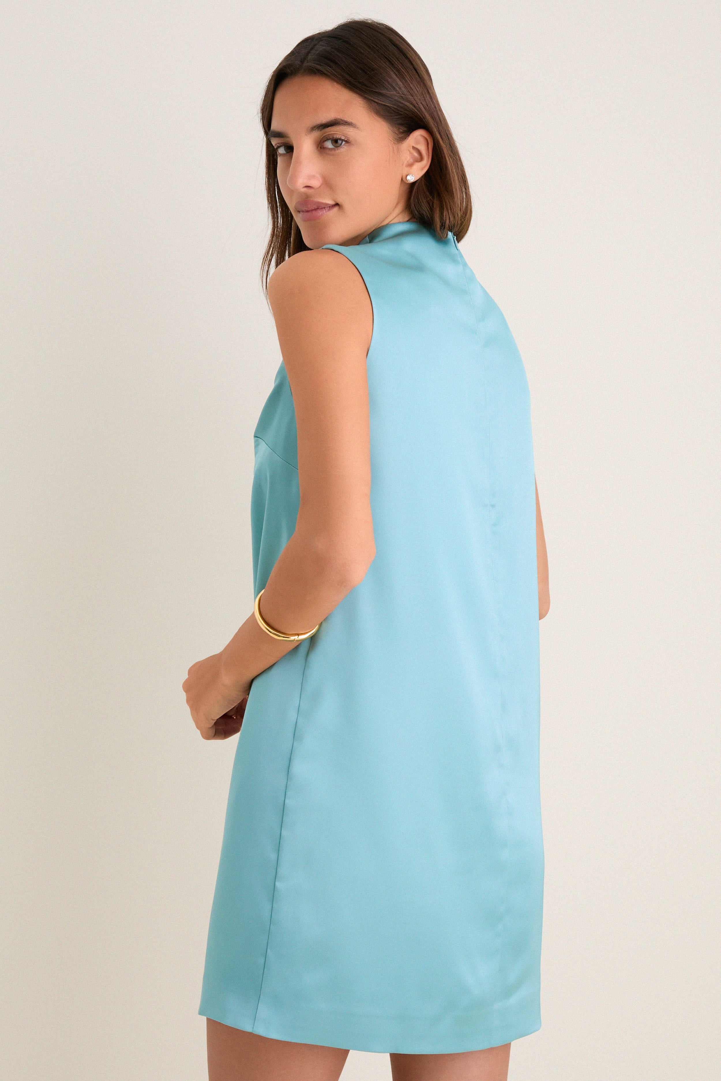 Cameo Blossom Embroidered Duchess Satin Agnes Dress - Image 4