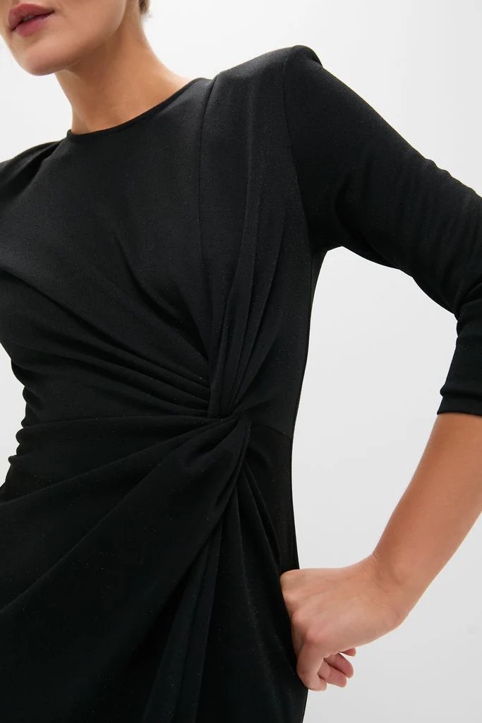 Black Jersey Knit Wilbanks Midi Dress - Image 5