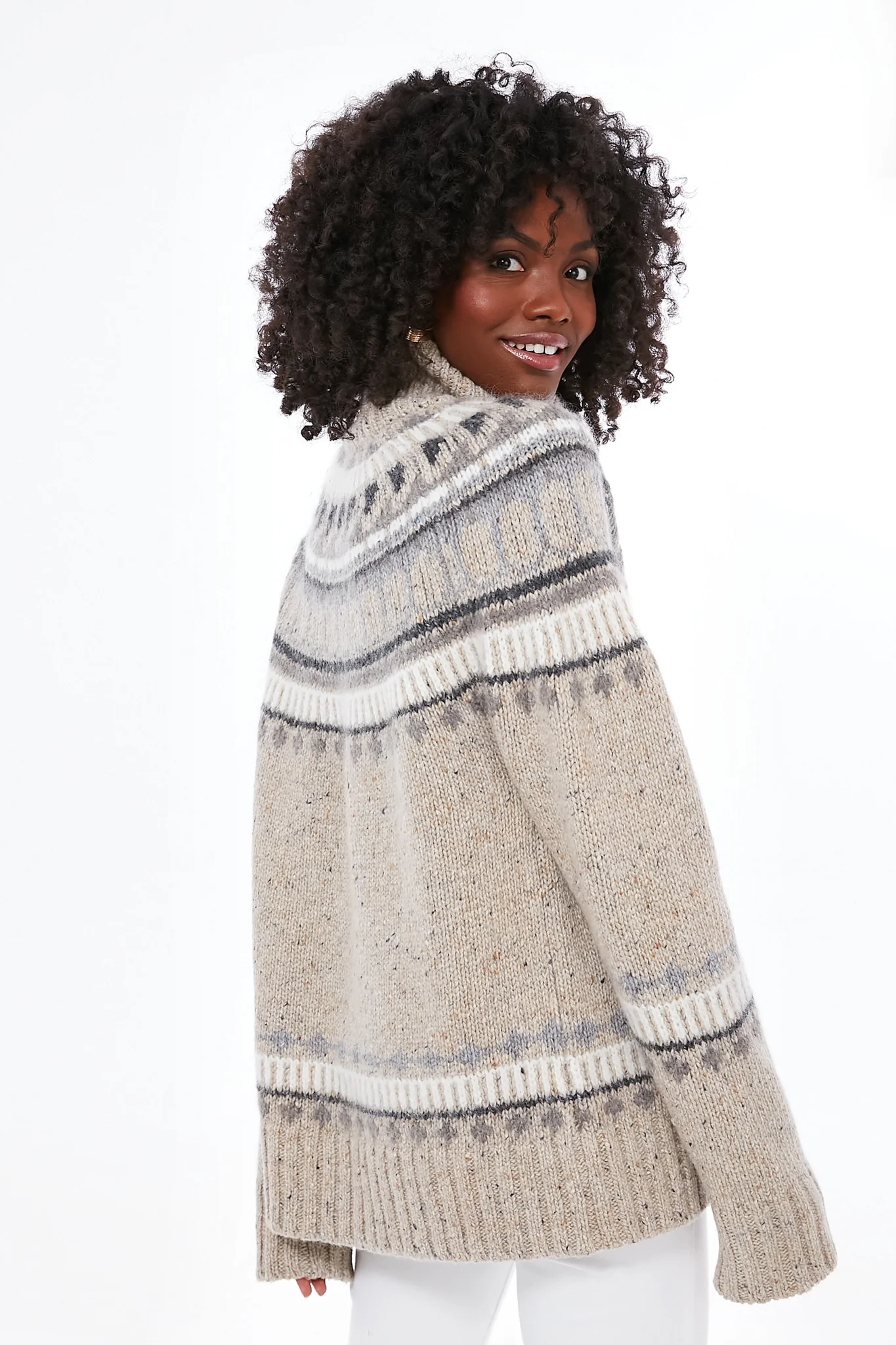Oatmeal Combo Apres Ski Fairisle Turtleneck - Image 4