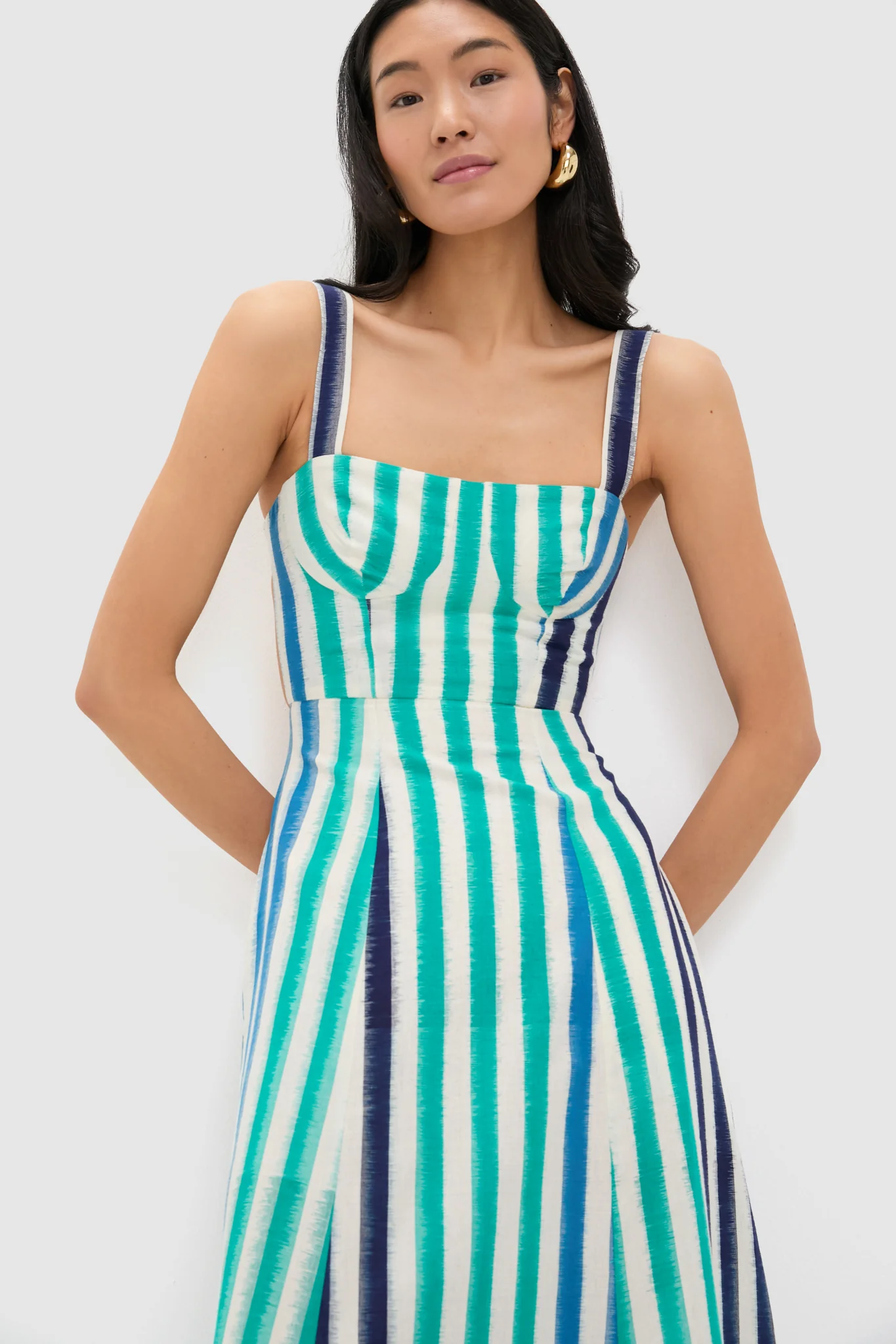 Ocean Ikat Stripes Azzurra Dress - Image 5