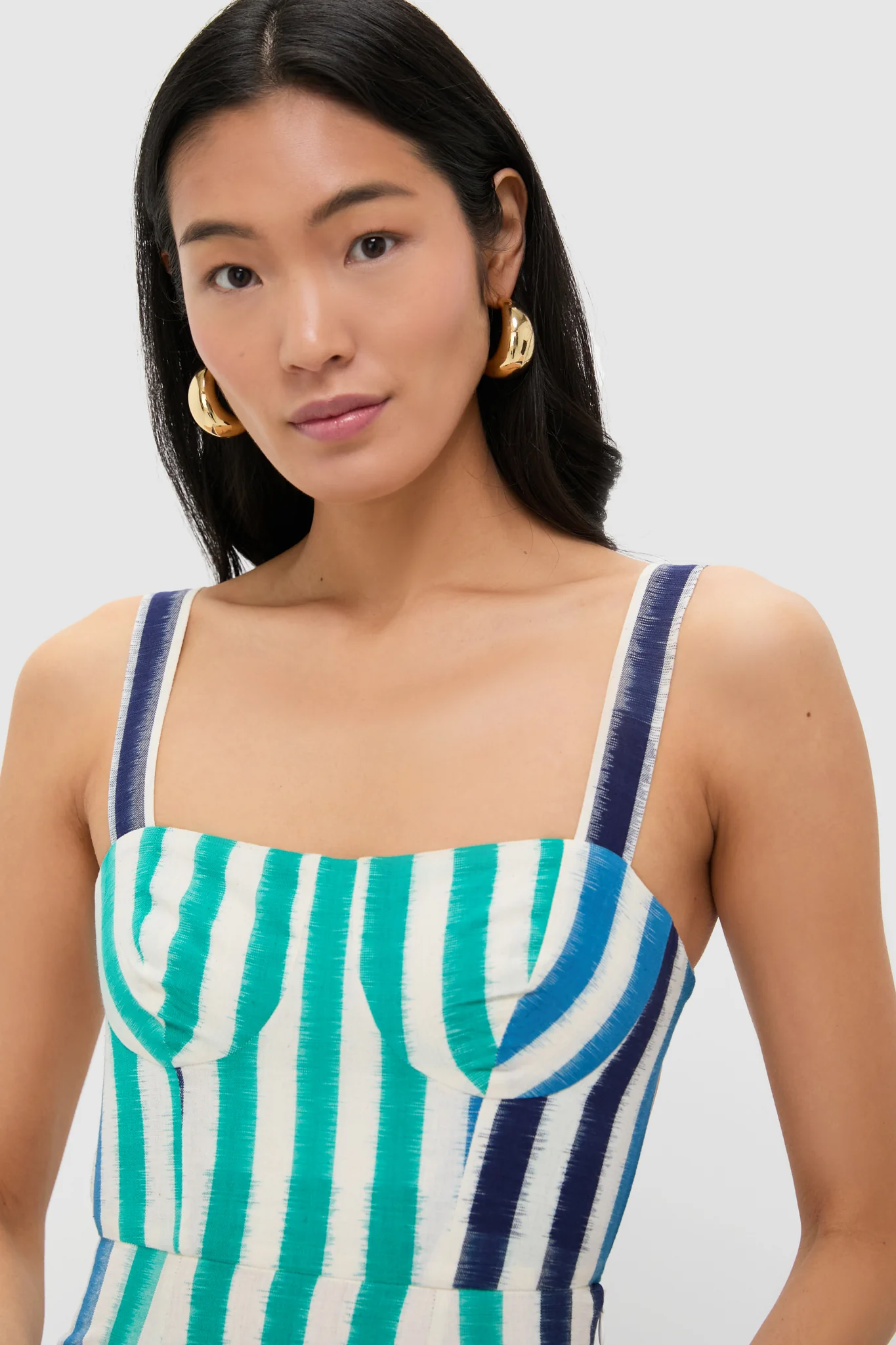 Ocean Ikat Stripes Azzurra Dress - Image 6