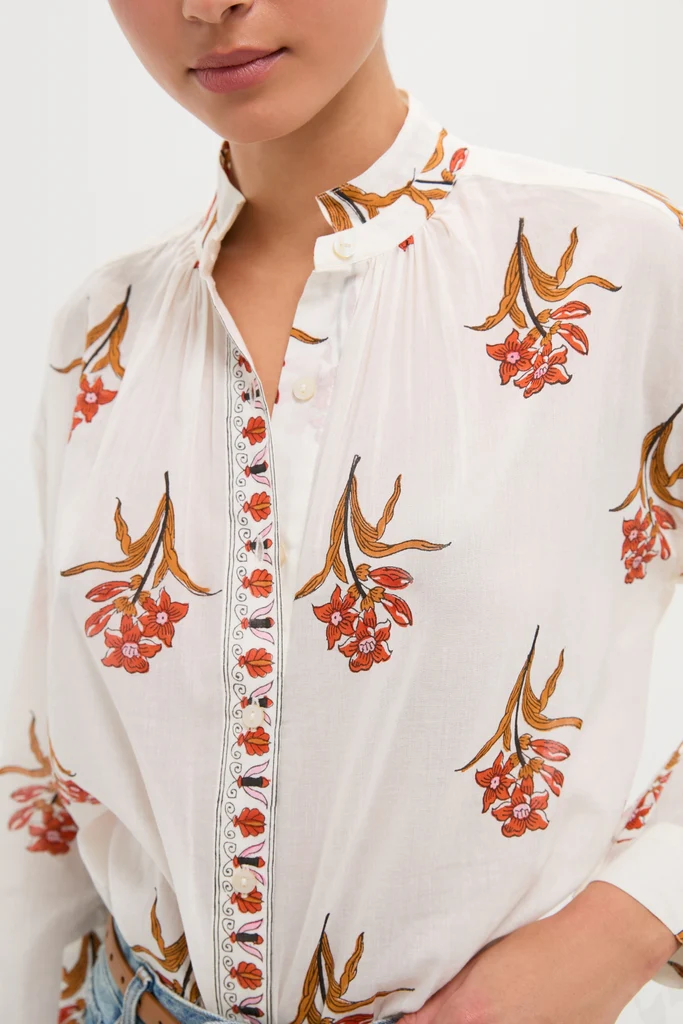 Off-White Kiki Persimmon Flower Shirt - Image 5