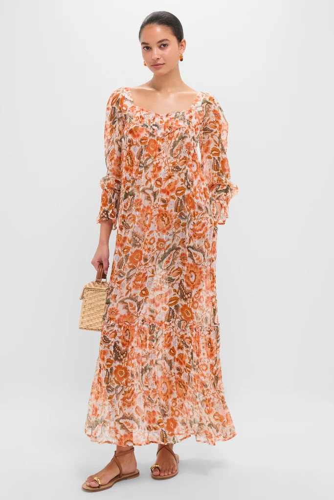 Off-White Lilium Topaz Flower Dress - Image 3