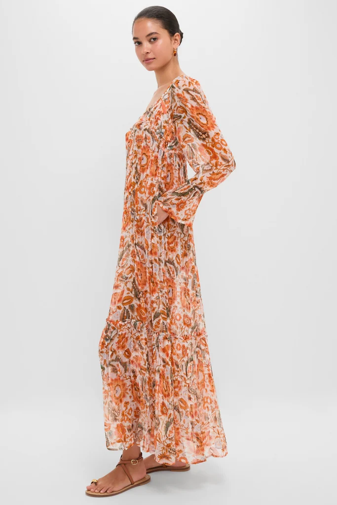 Off-White Lilium Topaz Flower Dress - Image 4