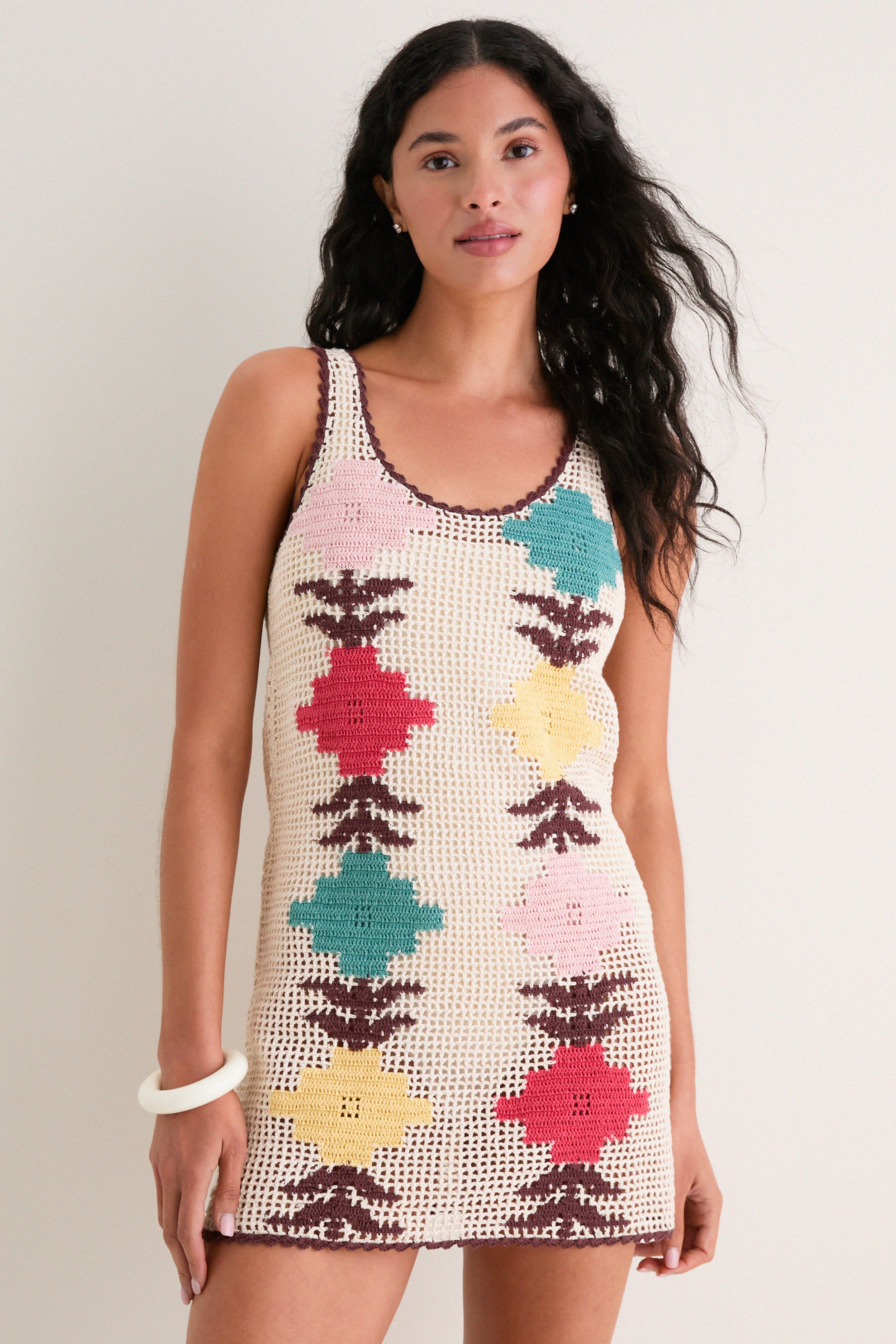 Off White Tyler Daisy Chain Dress - Image 2