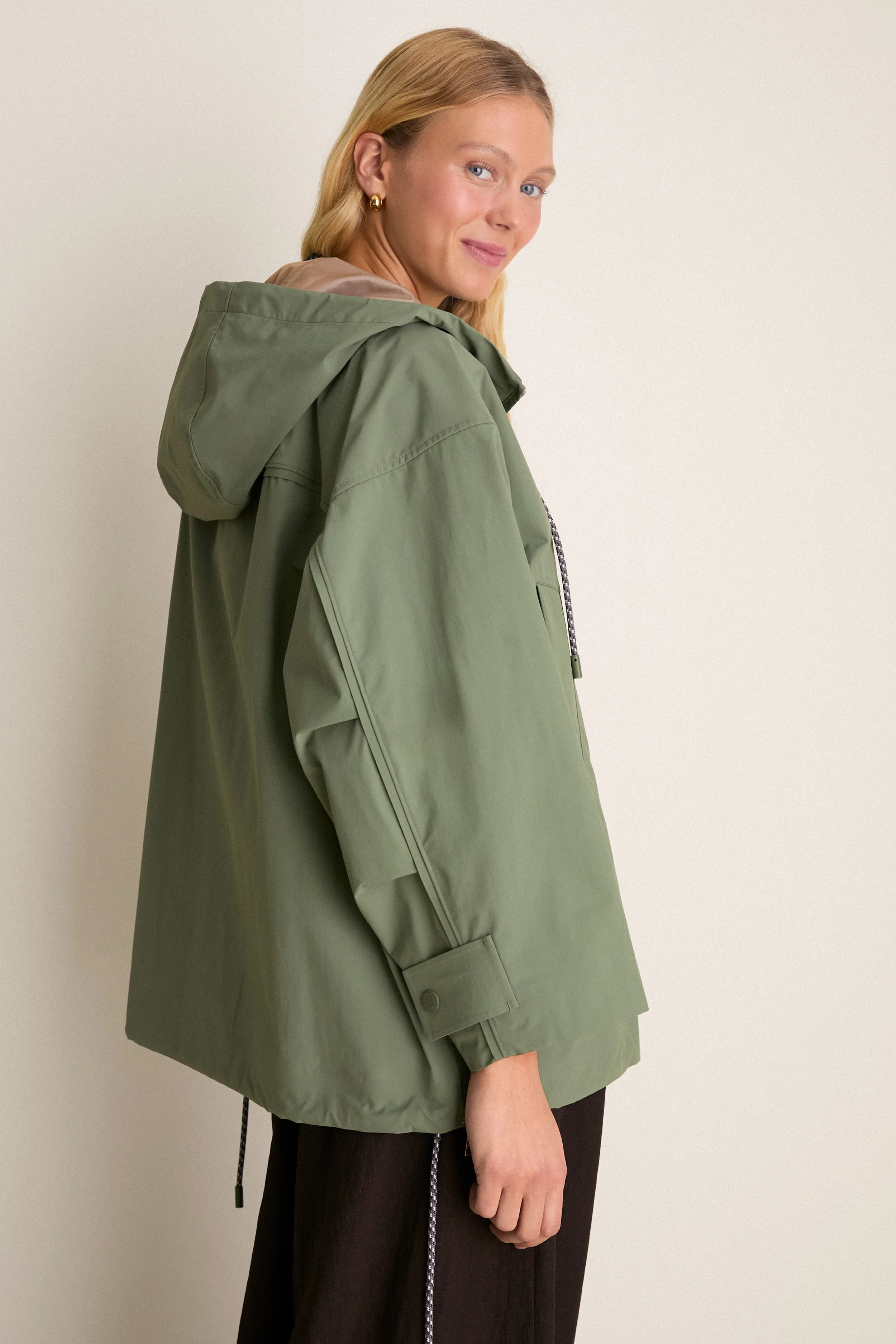 Olive Green Bella Raincoat - Image 4