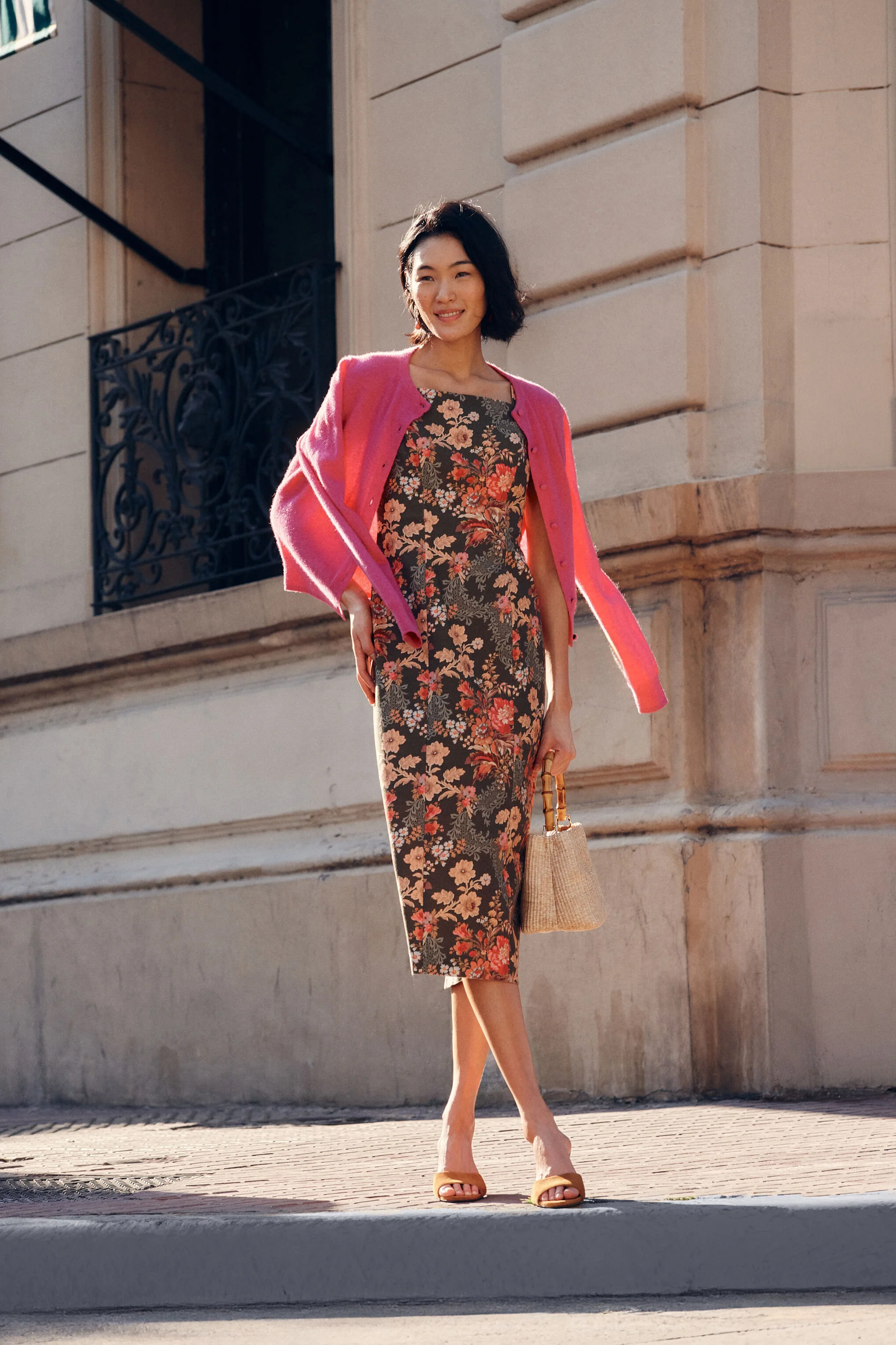 Olive Ornate Floral Eleonore Dress - Image 2