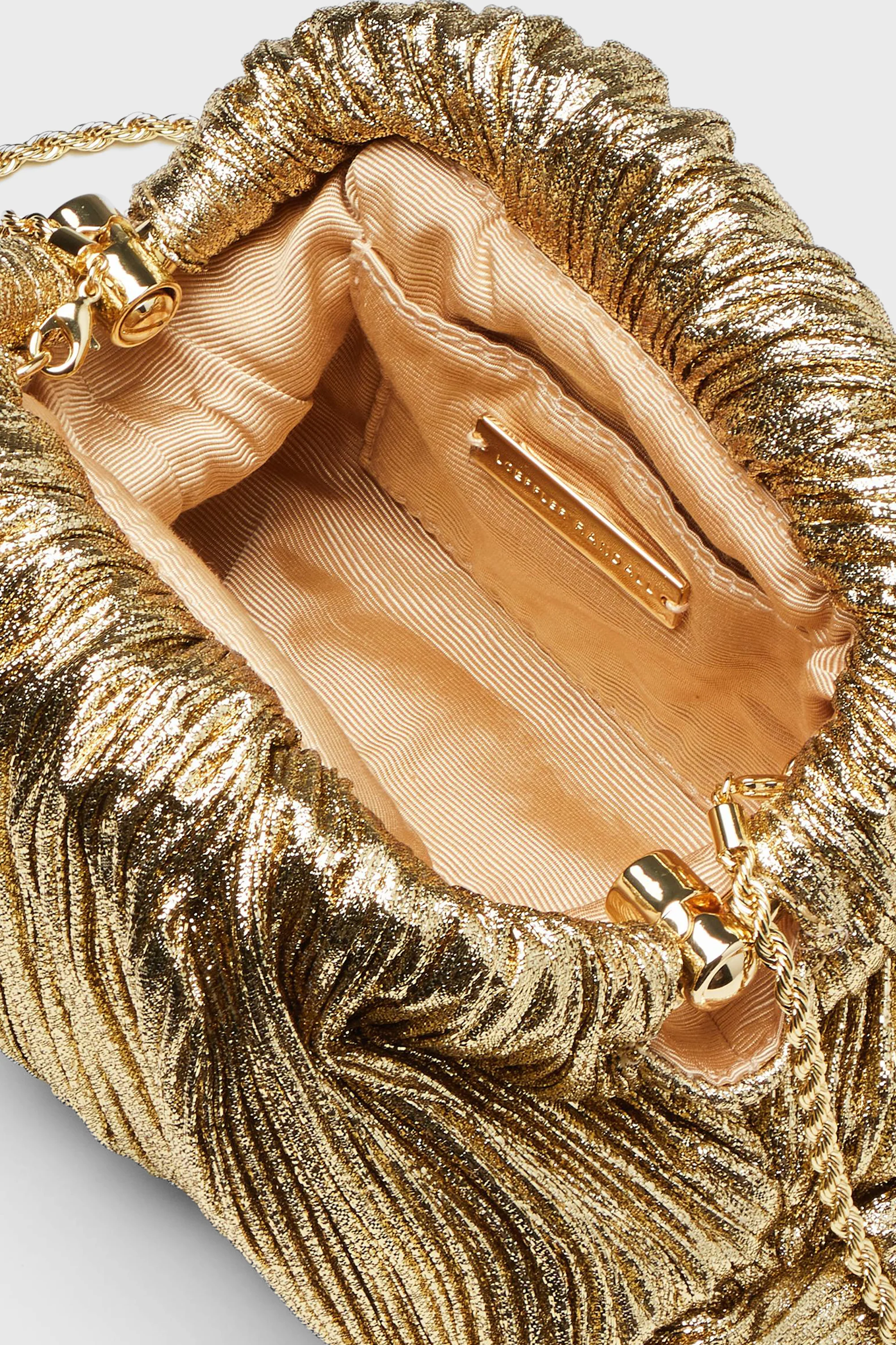 Oro Lame Bailey Pleated Clutch - Image 5