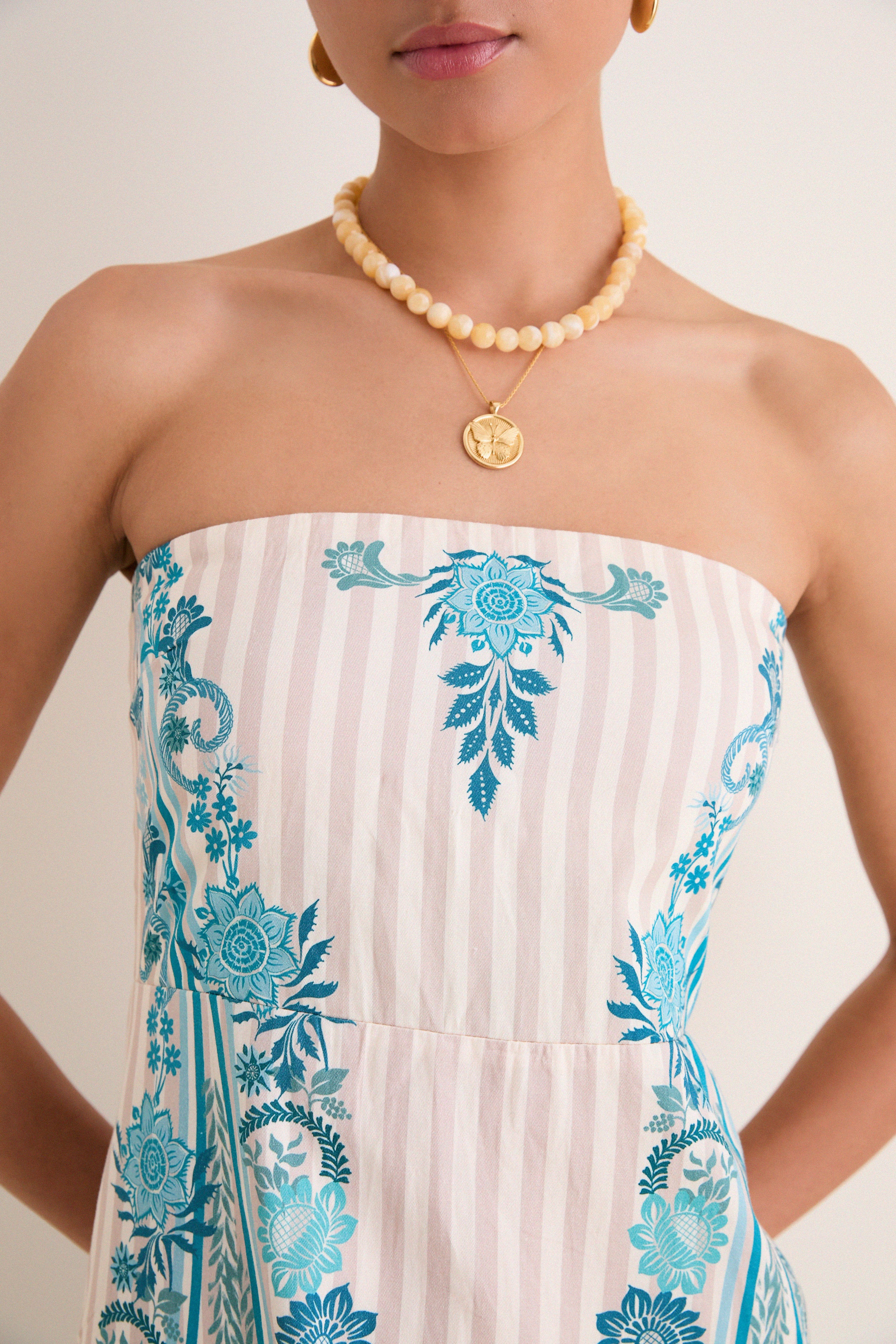 Paisley Stripe Dalton Midi Dress - Image 5
