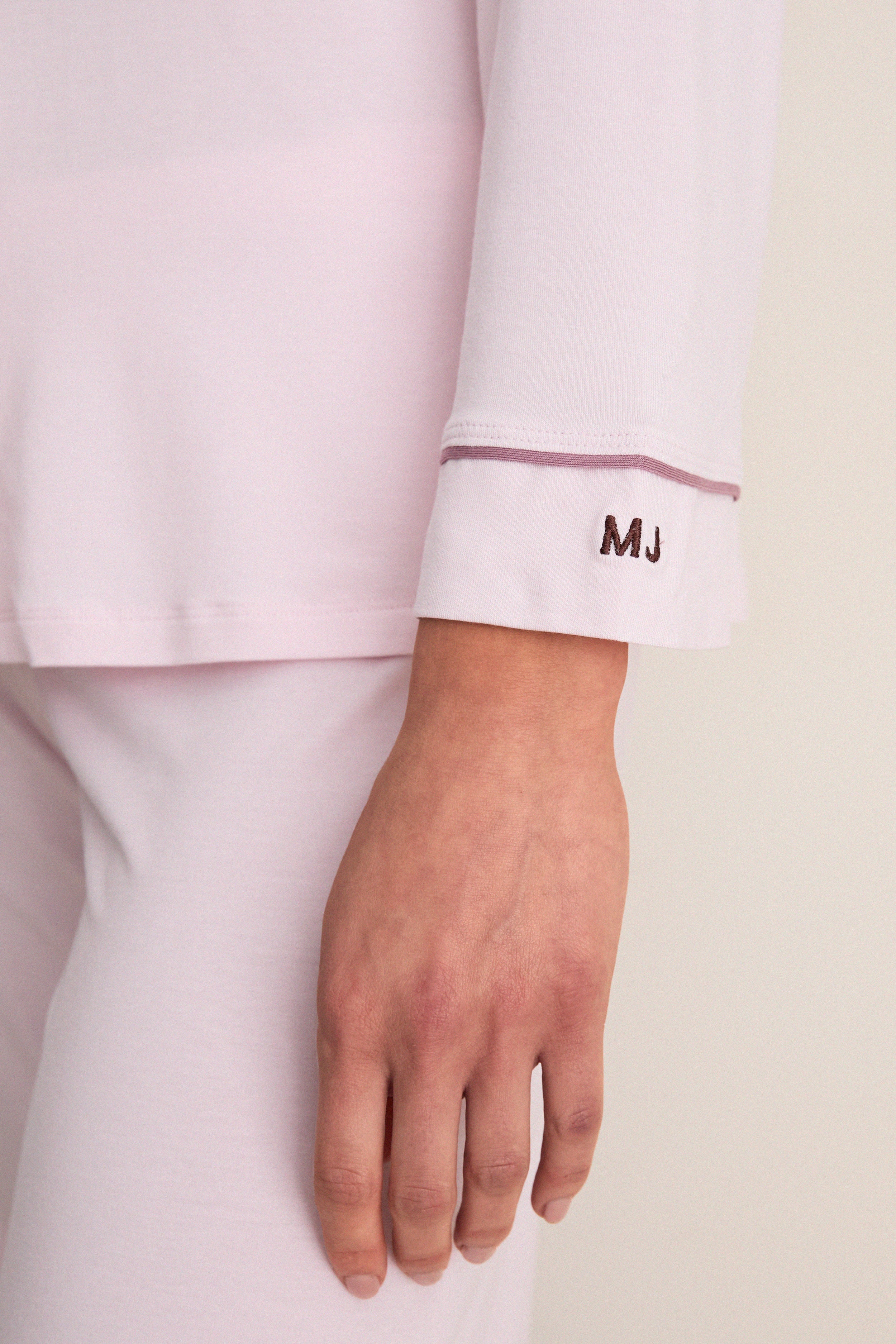Pale Pink Gisele Long PJ Set - Image 2