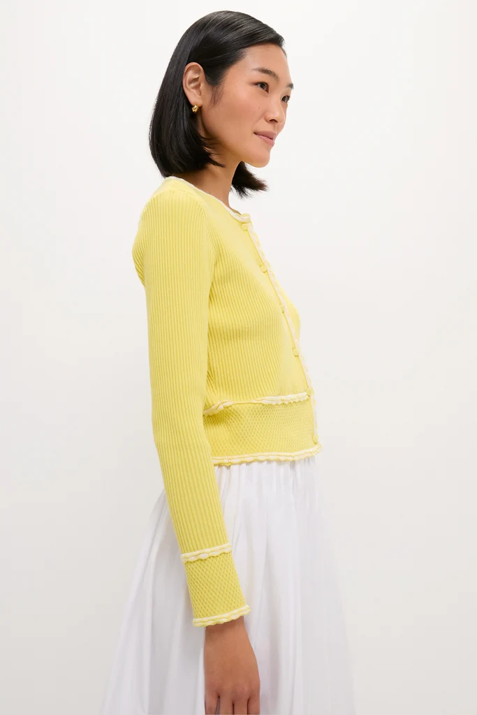 Pale Yellow Lily Cardigan - Image 3