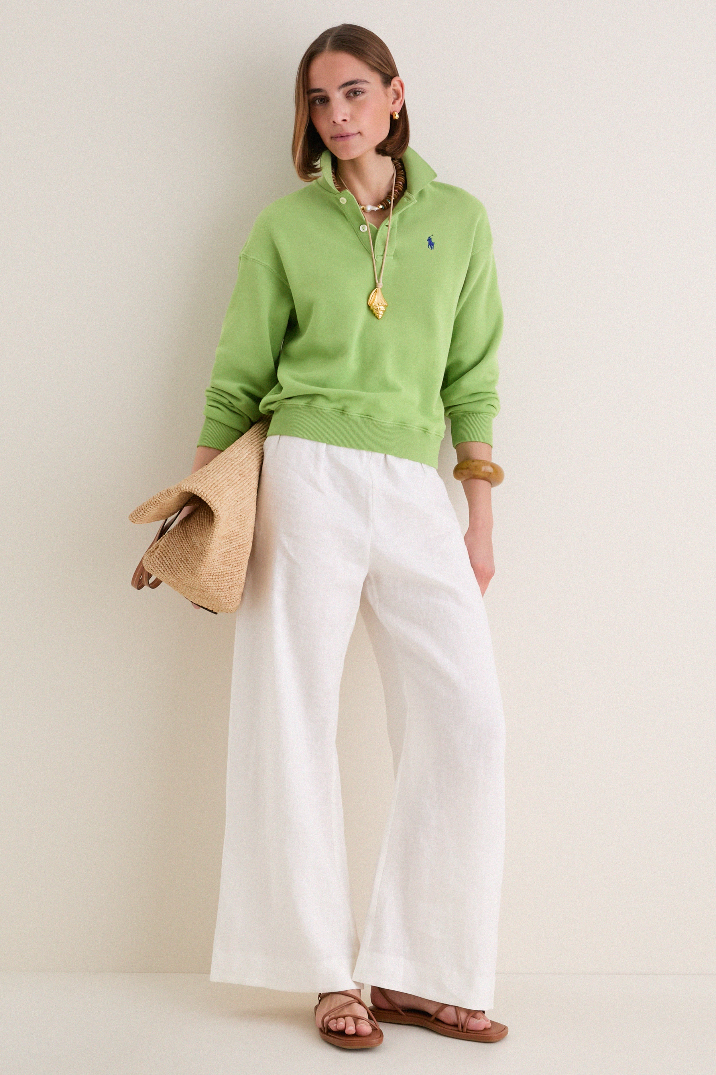 Parakeet Green Island Fleece Knit Polo - Image 2