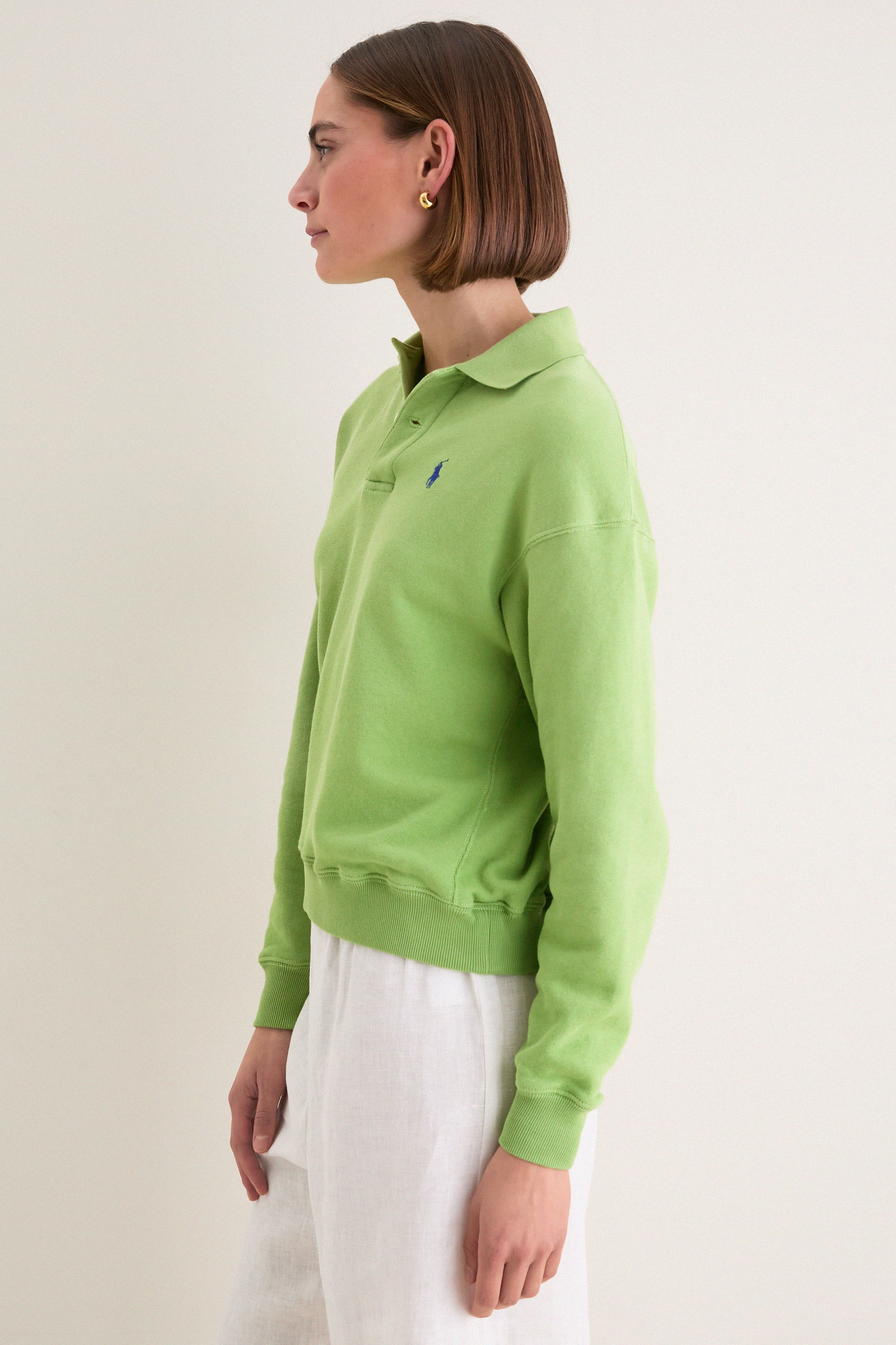 Parakeet Green Island Fleece Knit Polo - Image 3
