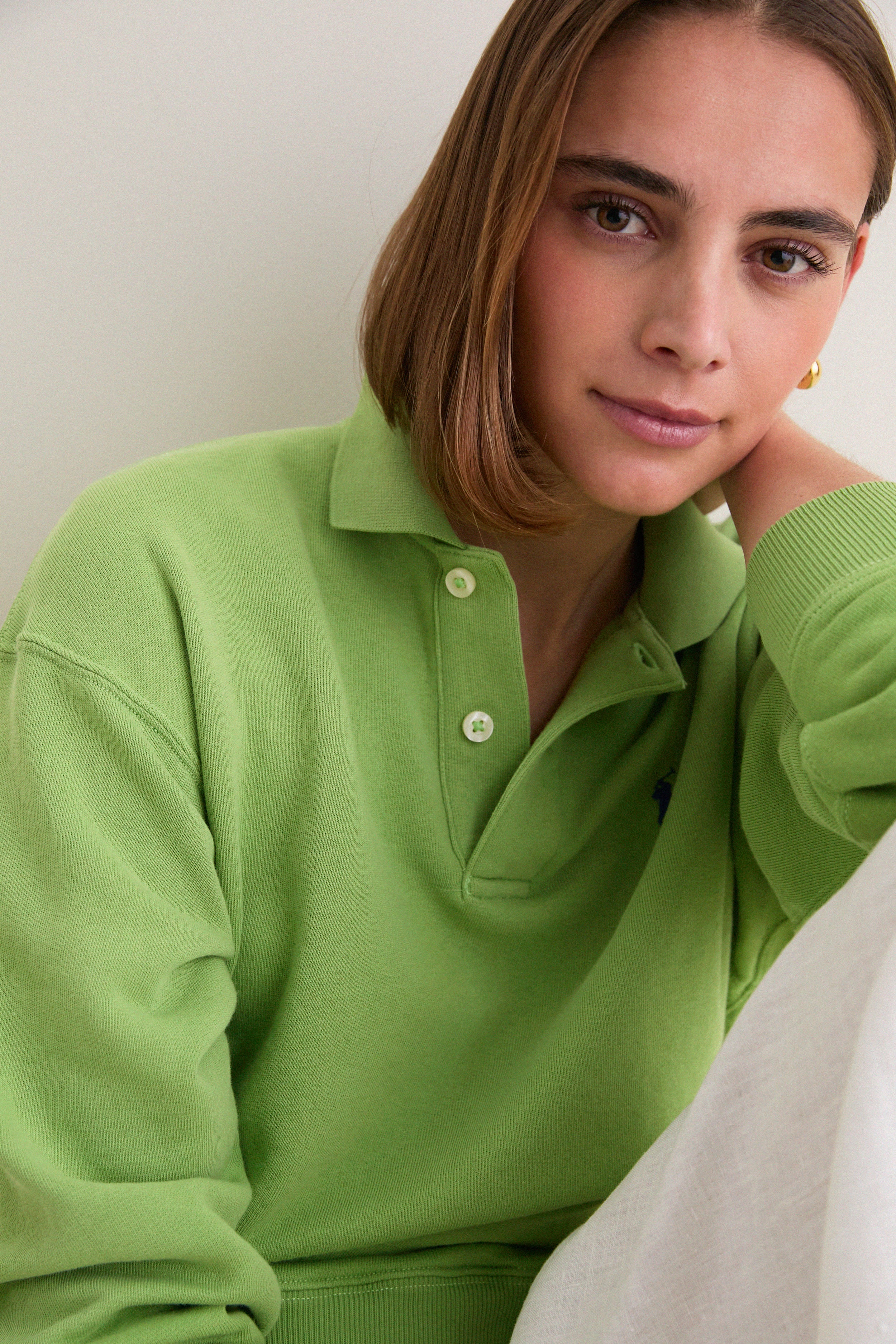 Parakeet Green Island Fleece Knit Polo - Image 5