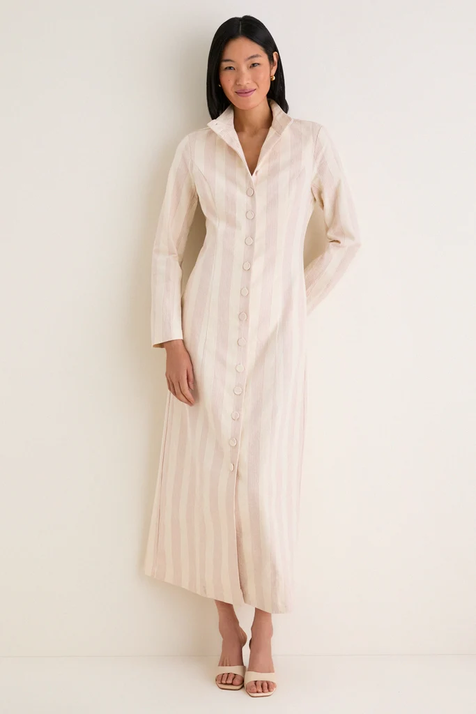 Parlor Stripe Cambridge Coat Dress