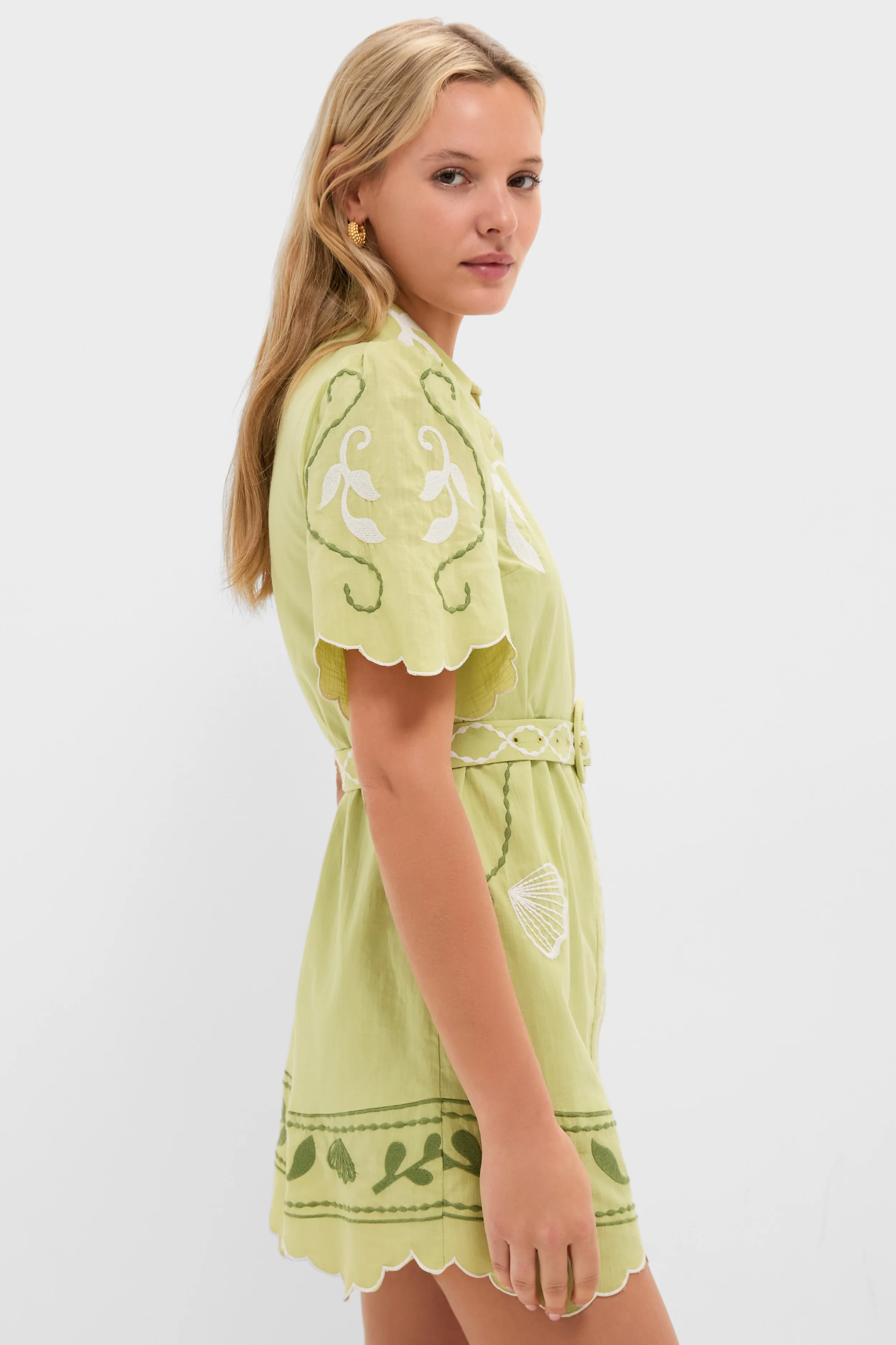 Pastel Mint Poppy Mini Dress - Image 3