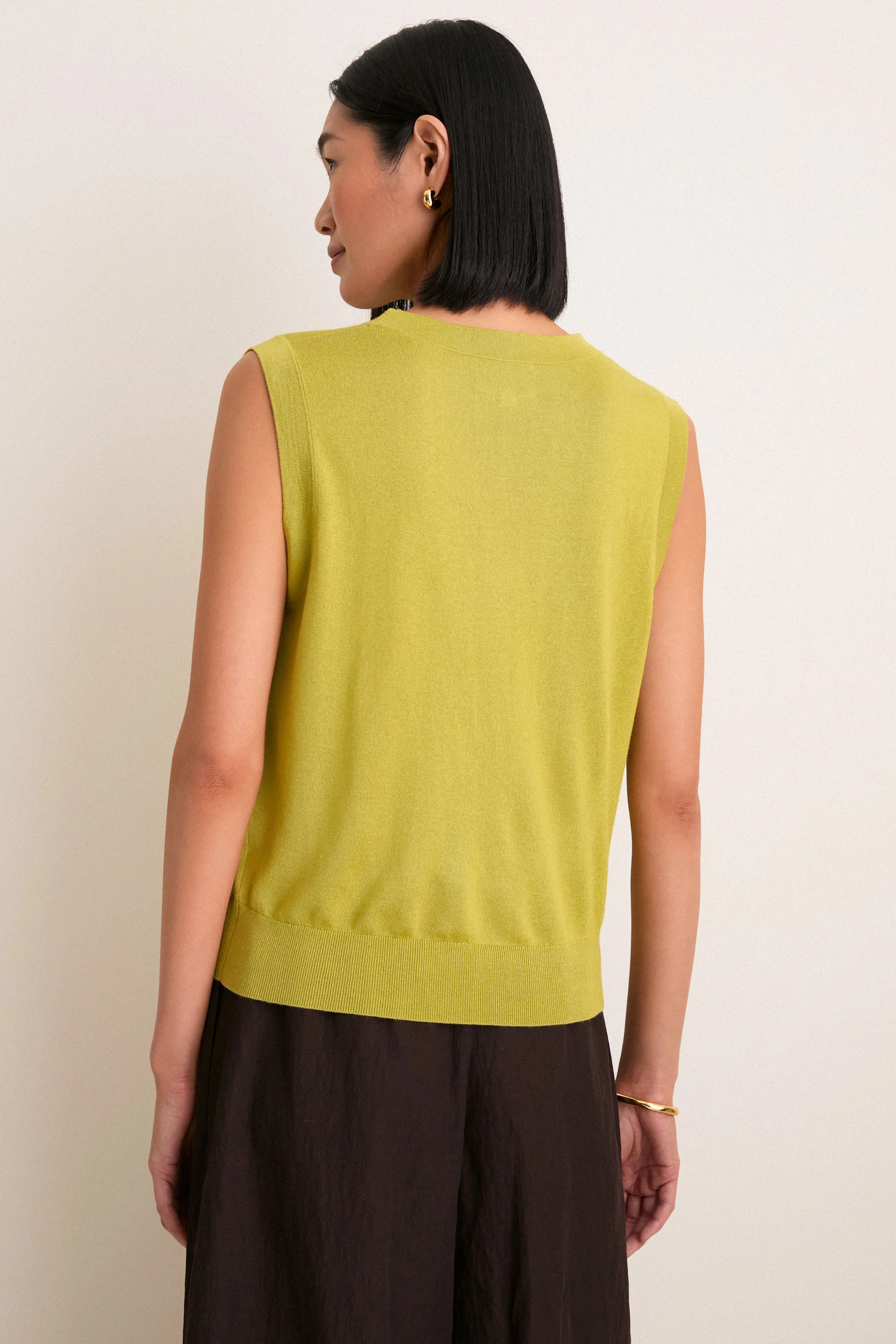 Pear Cashmere Silk Sleeveless Ava Shell - Image 5