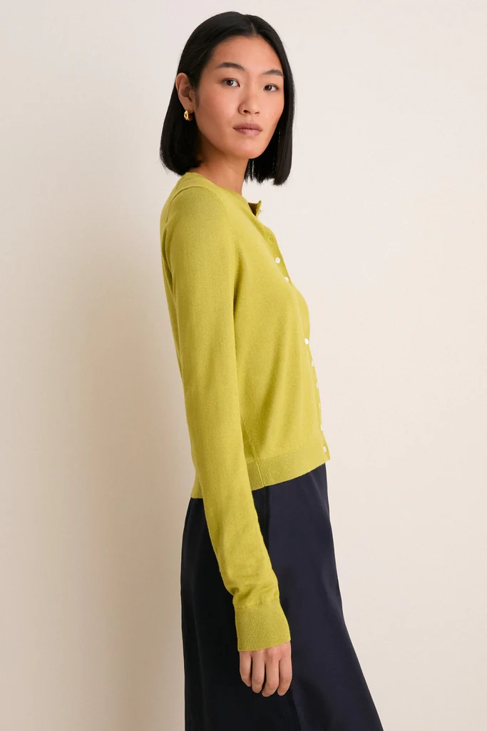 Pear Cashmere Silk Spencer Cardigan - Image 3