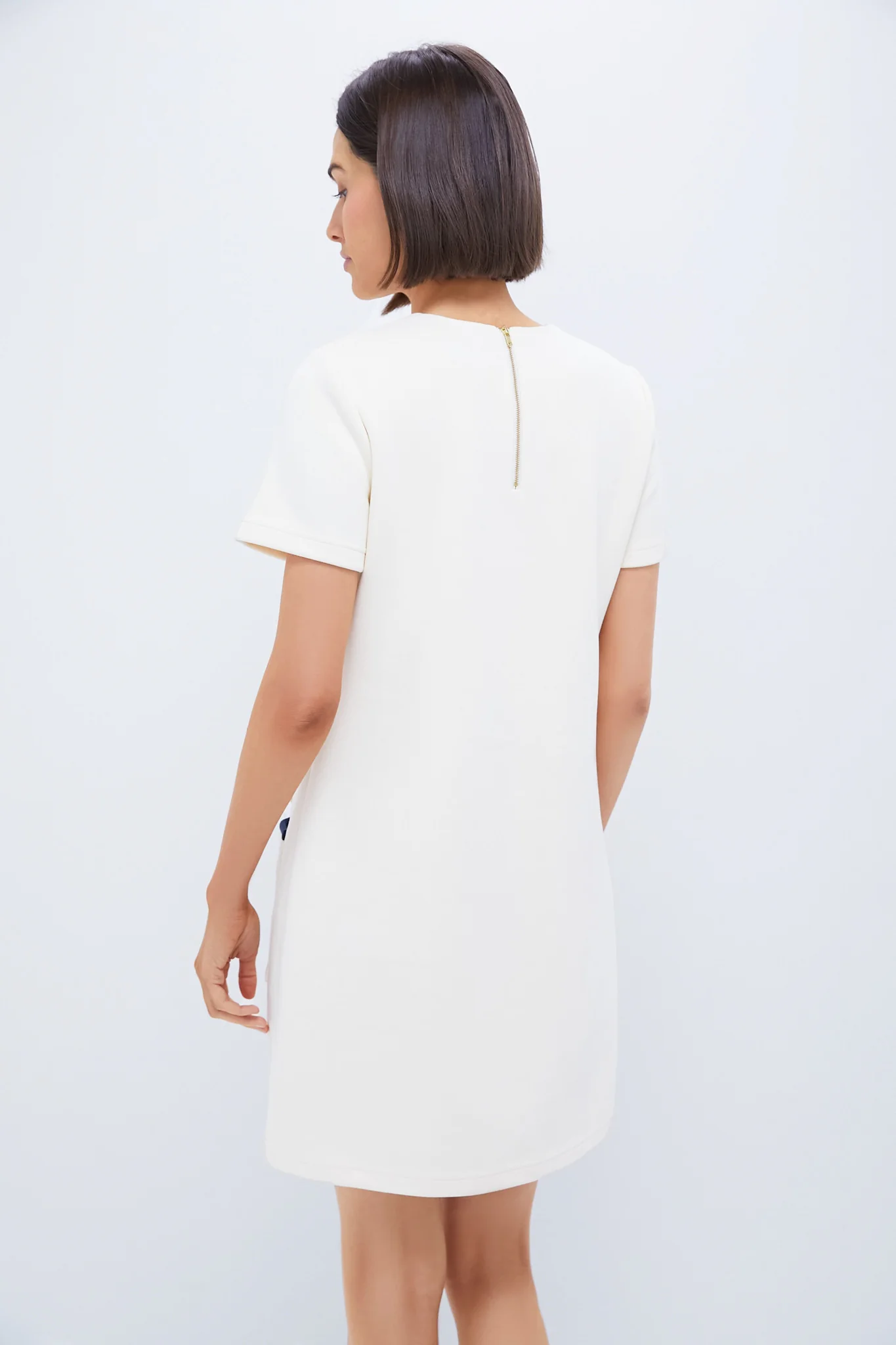 Pearl White Short Sleeve Francoise Dress - Image 4