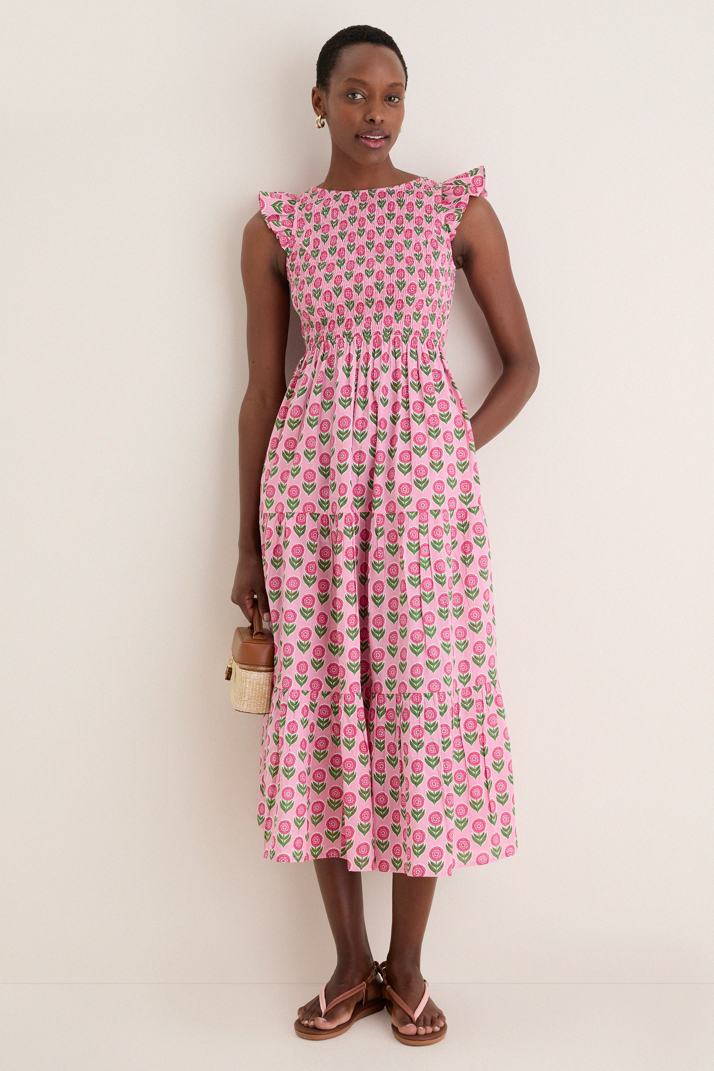 Pink and Tan Zoi Cord Sandals - Image 3