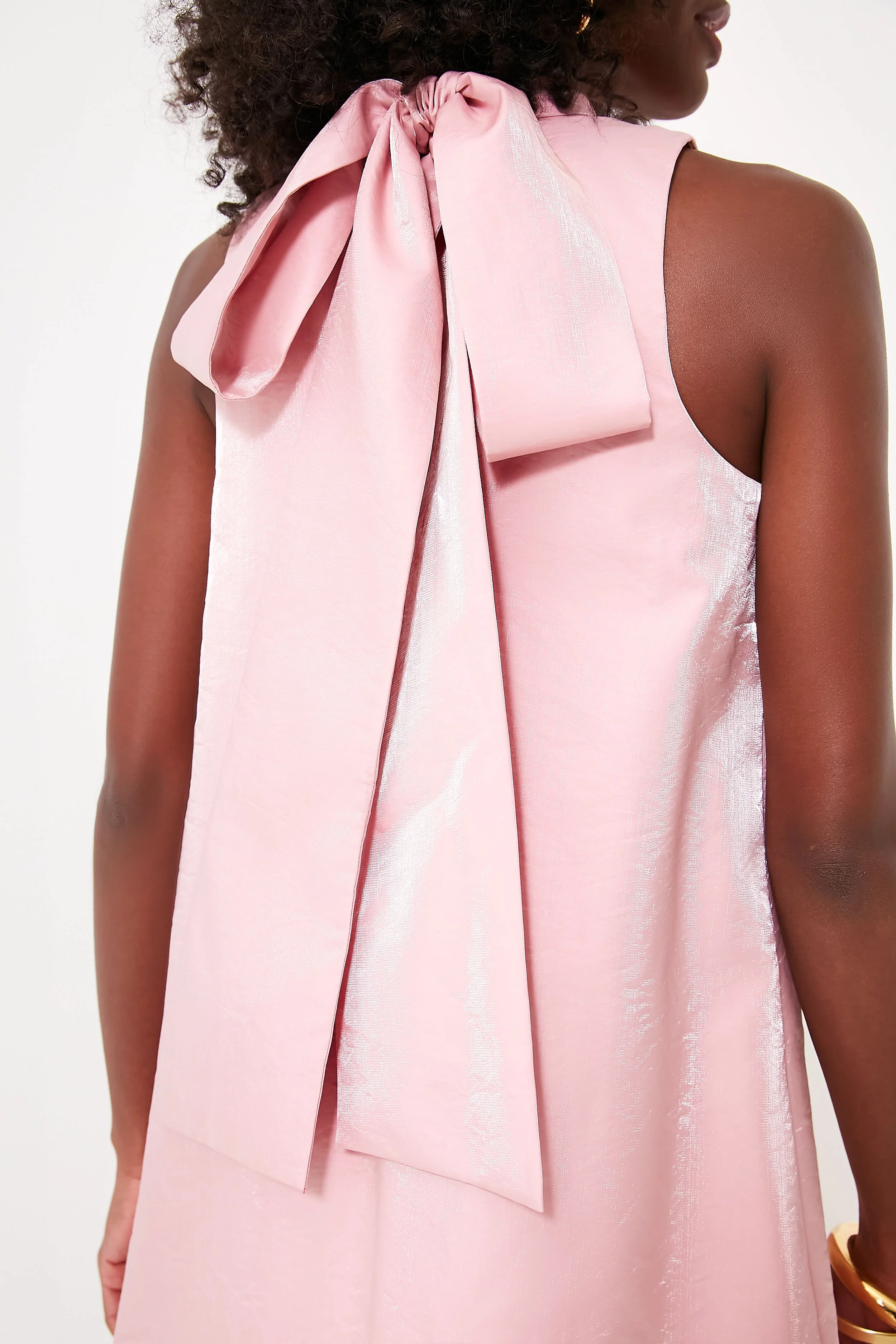 Pink Bobbi Mini Dress with Bow - Image 2