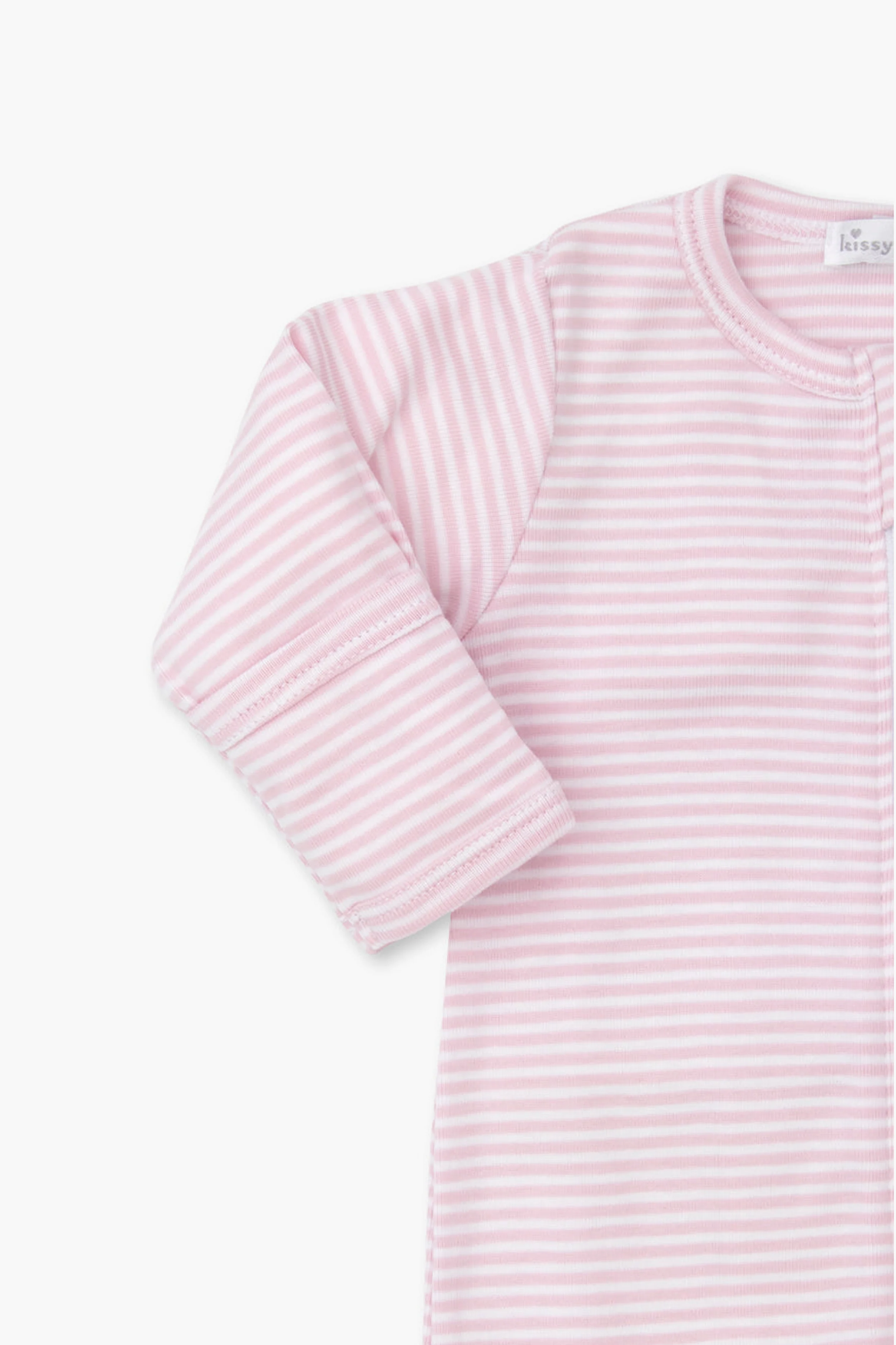 Pink Classic Rib Zipper Footie - Image 2