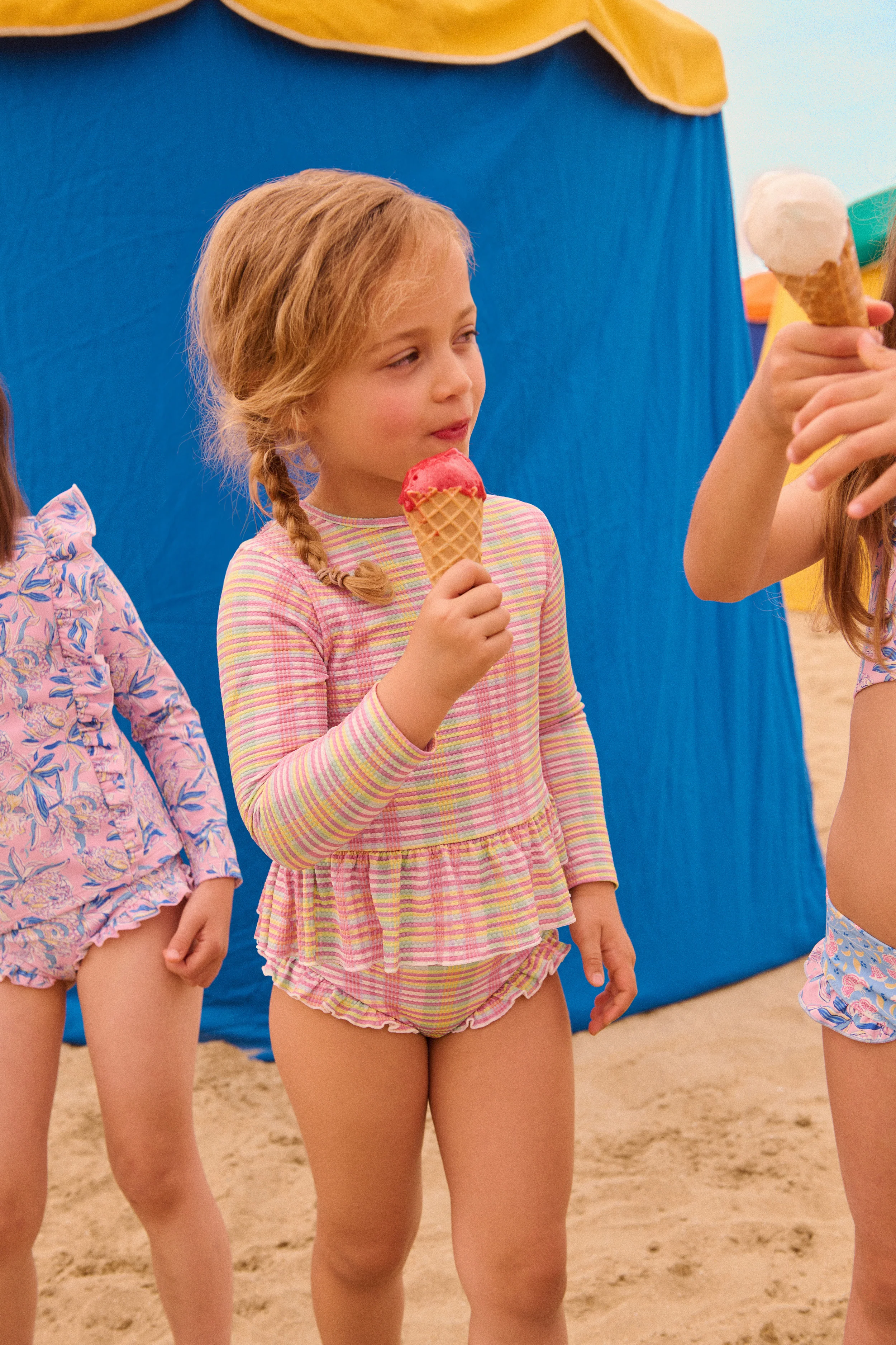 Pink Island Checks Yani Bathing Suit Set - Image 3