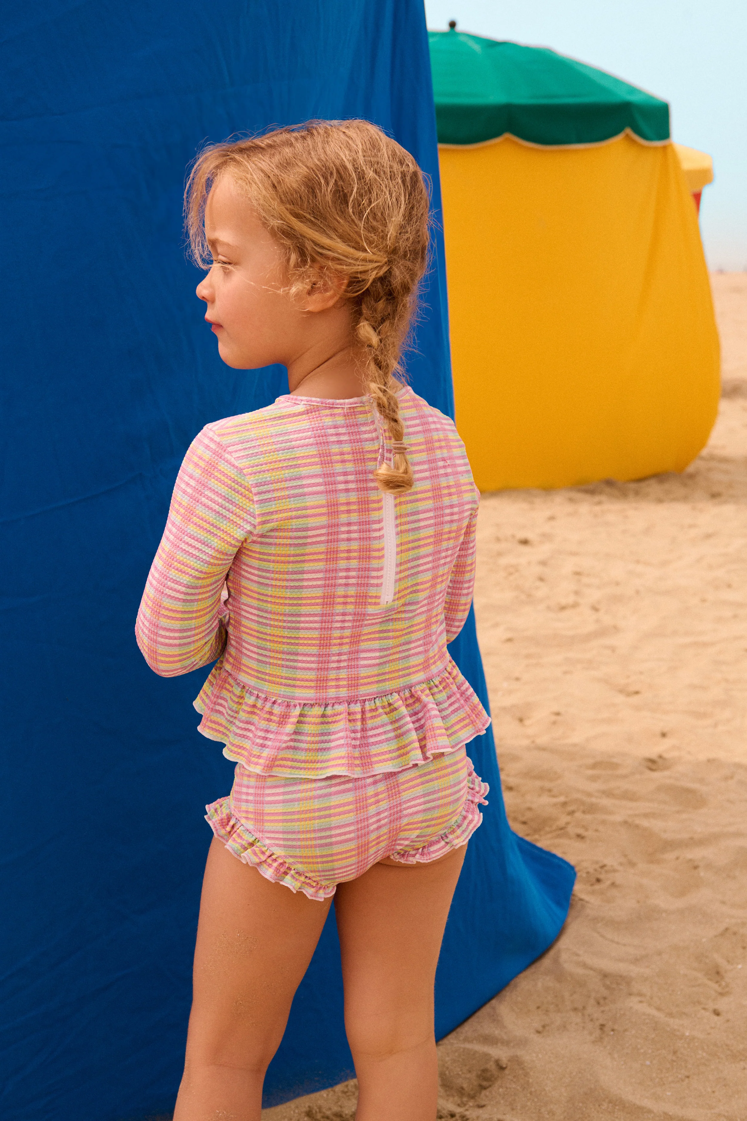 Pink Island Checks Yani Bathing Suit Set - Image 4