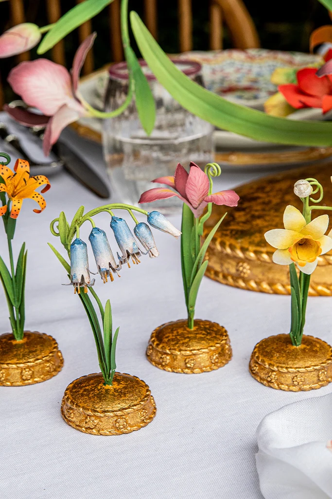 Pink Meadow Walk Iris Place Card Holder - Image 5