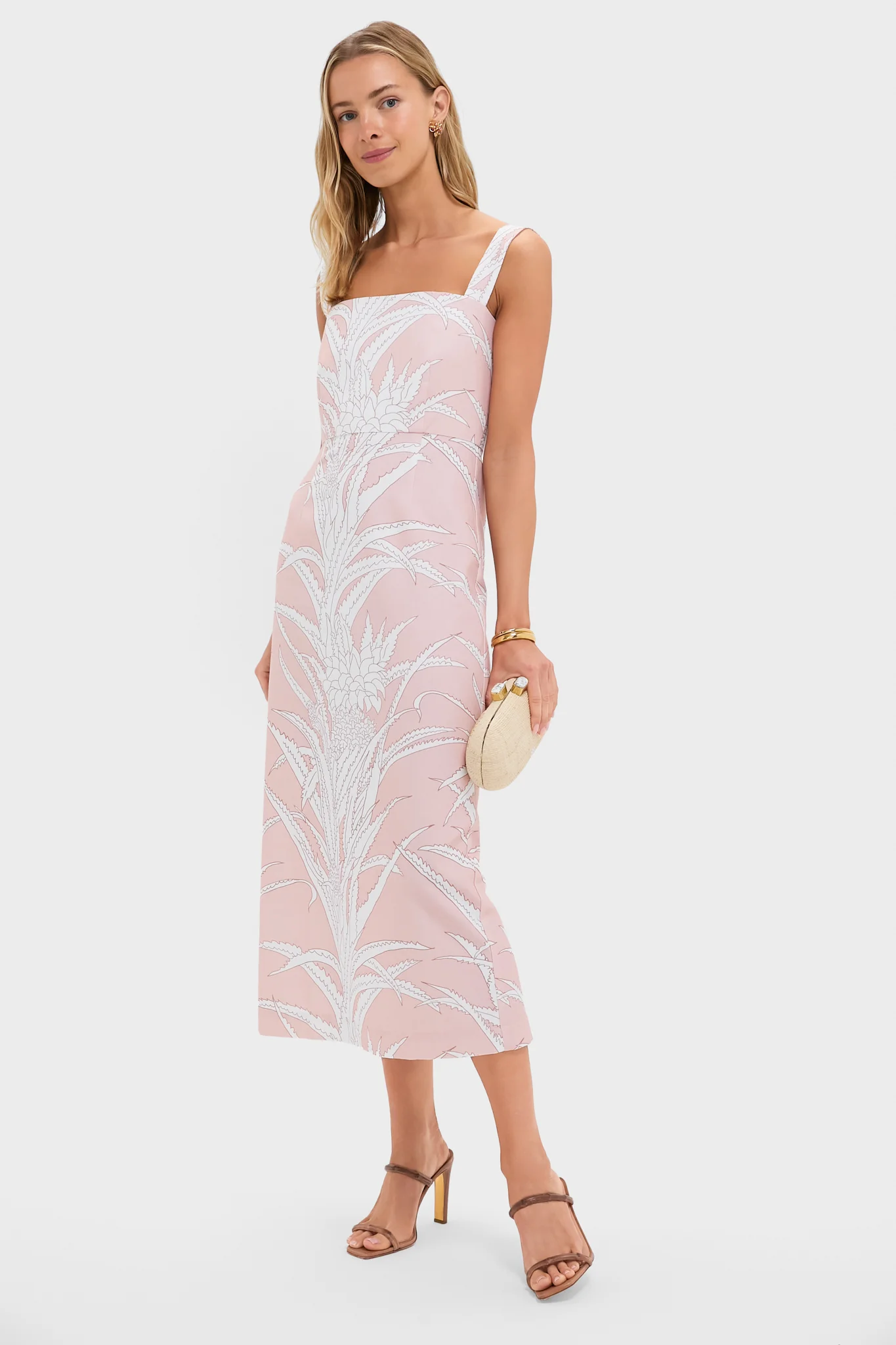 Pink Pineapple Long Slip Dress - Image 2