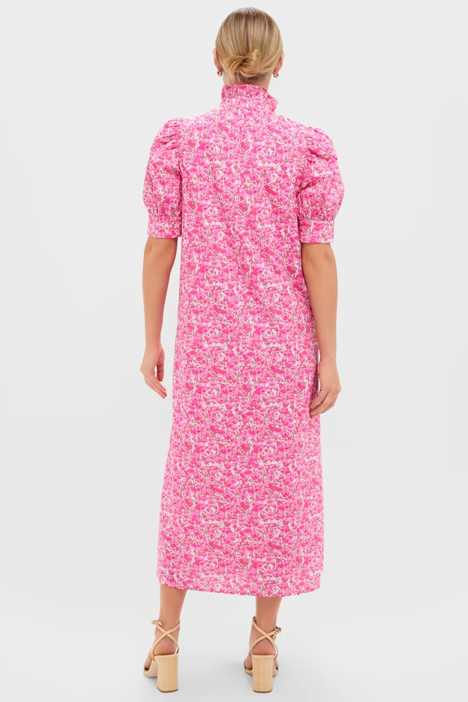 Pink Poppies Floral Louisa Maxi Dress - Image 4