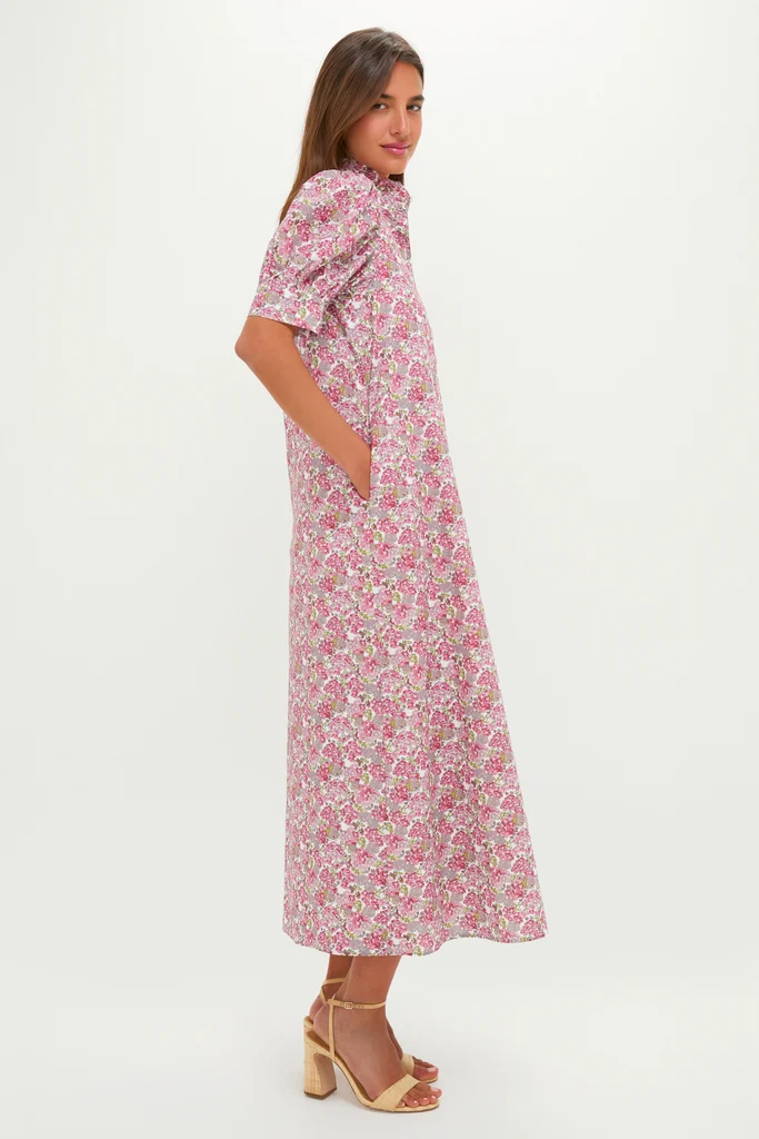 Pink & Sage Ditsy Floral Louisa Maxi Dress - Image 5