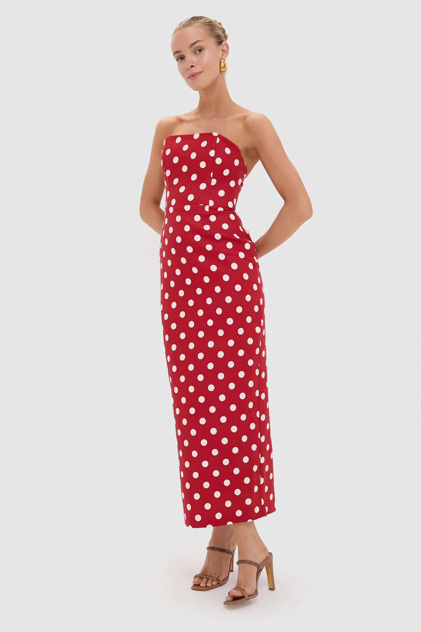 Polka Dot Romeo Strapless Dress - Image 6