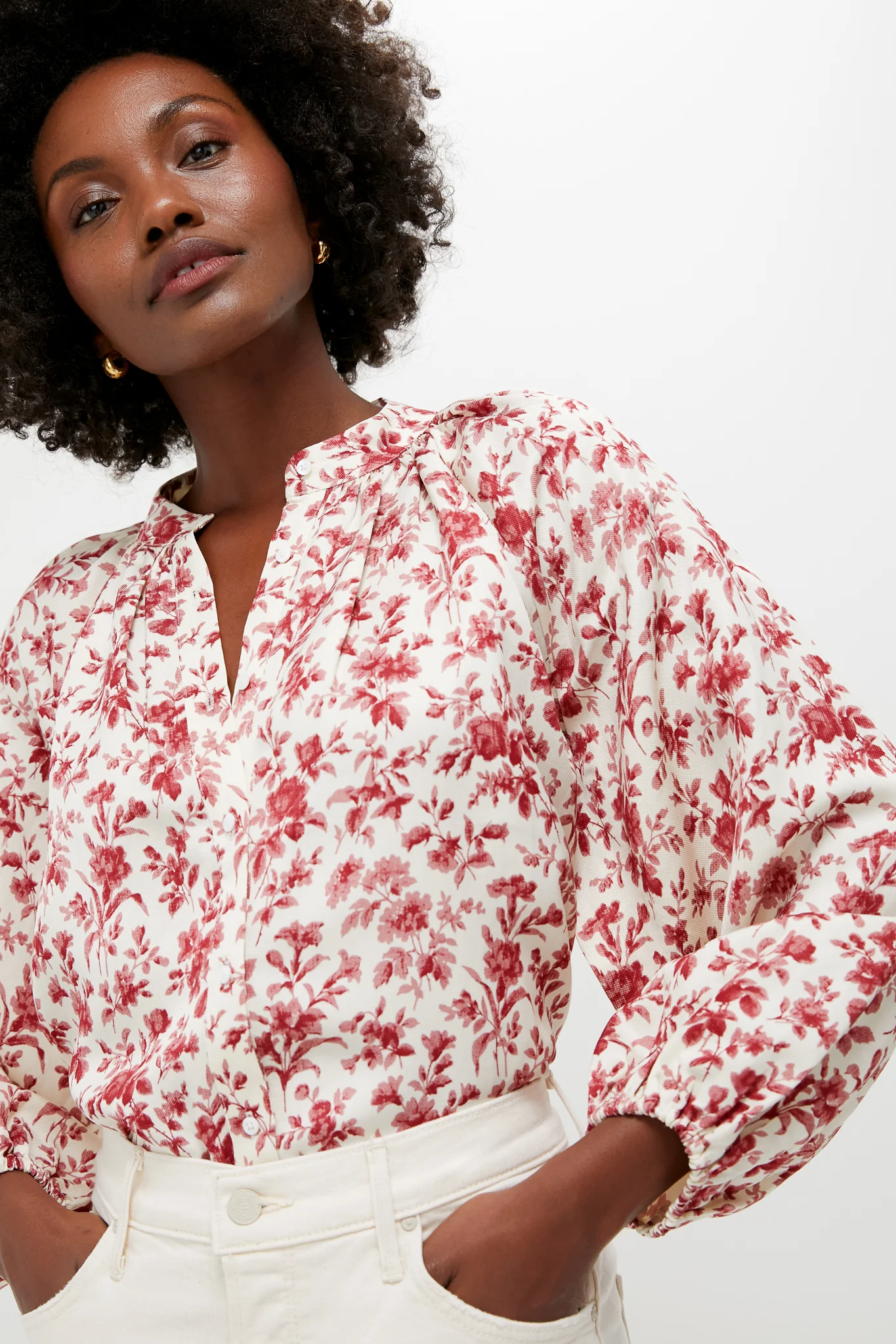 Pomegranate Bloom Sawyer Blouse - Image 5