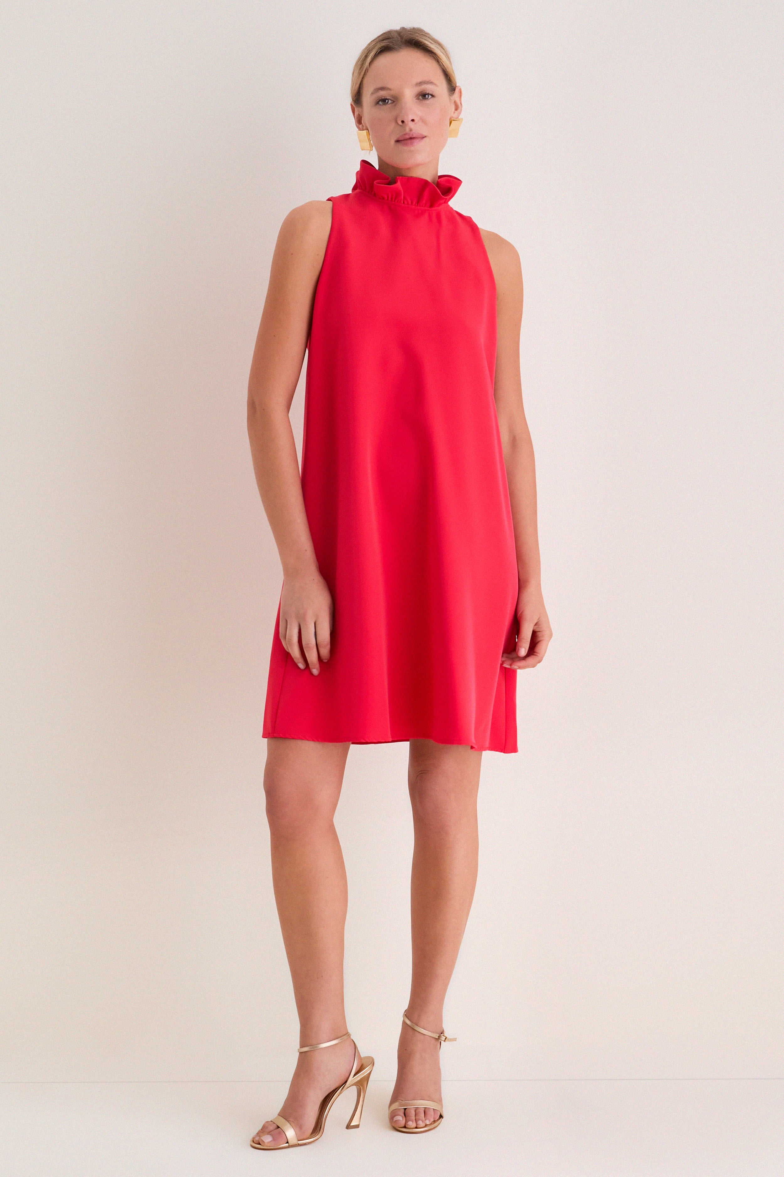 Poppy Red Blythe Dress - Image 3