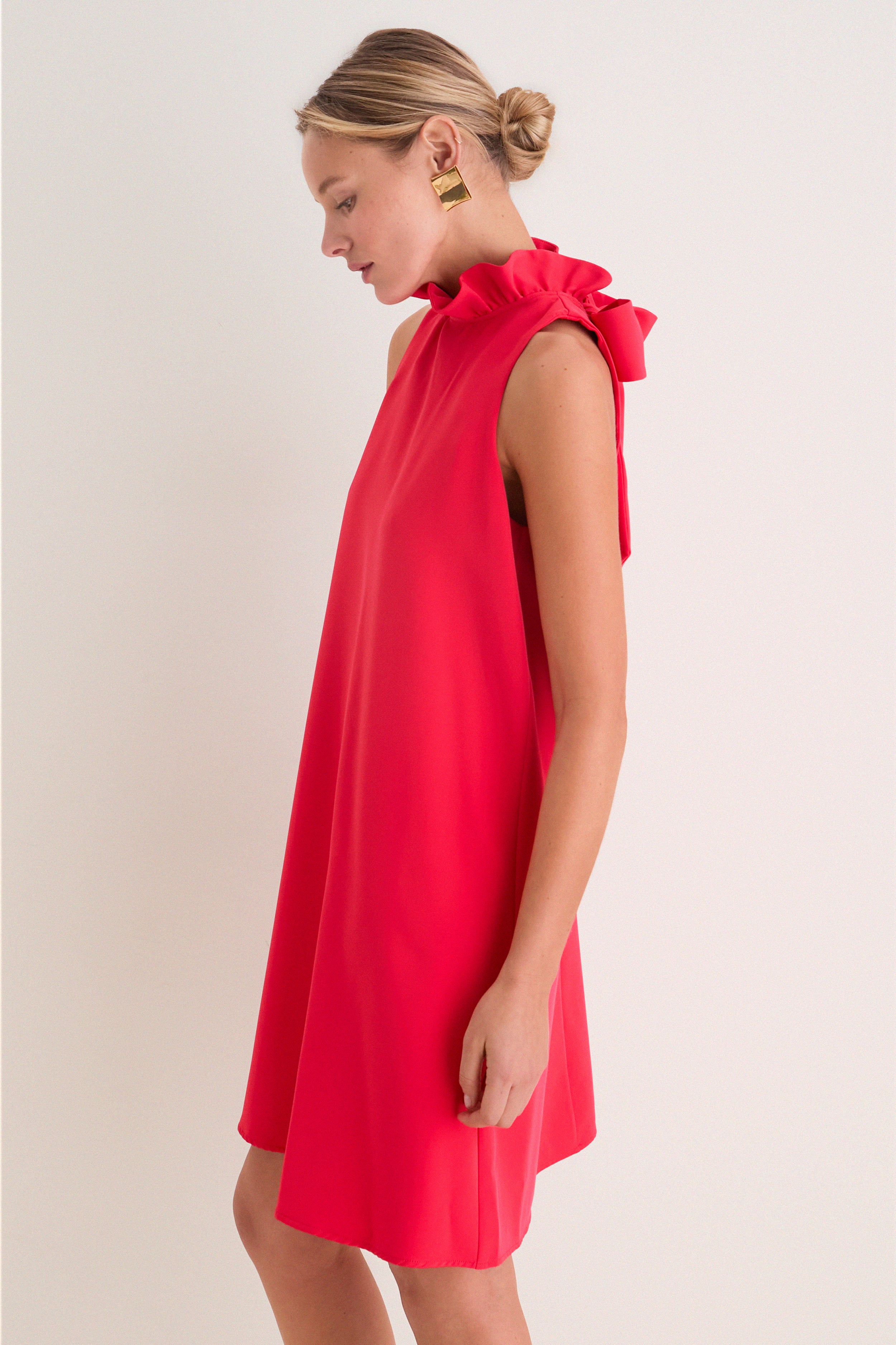 Poppy Red Blythe Dress - Image 4