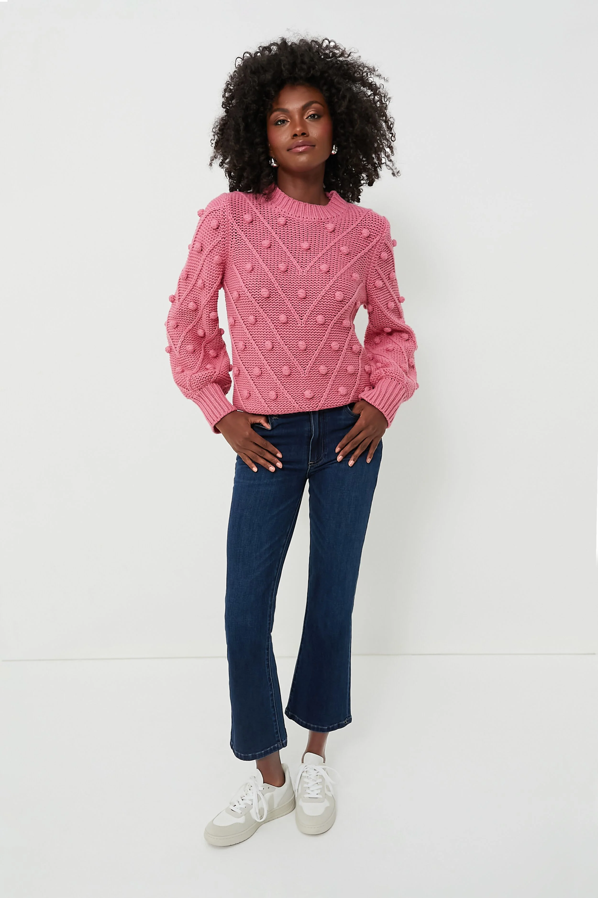 Punchy Pink PomPom Lainey Sweater - Image 6