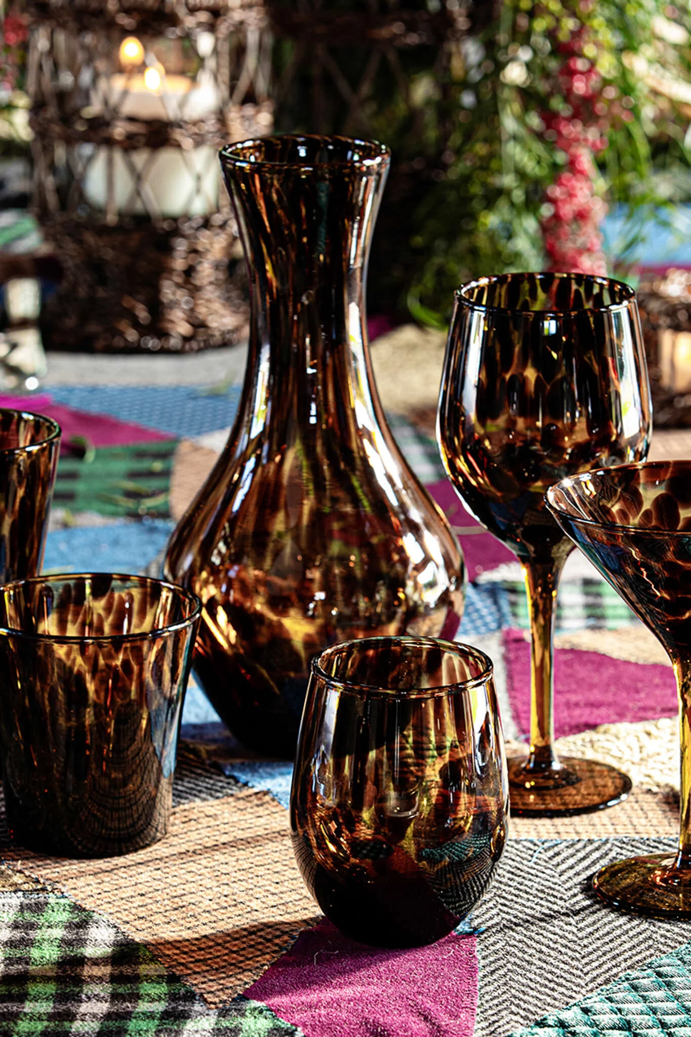 Puro Tortoiseshell Stemless Wine Glass - Image 2