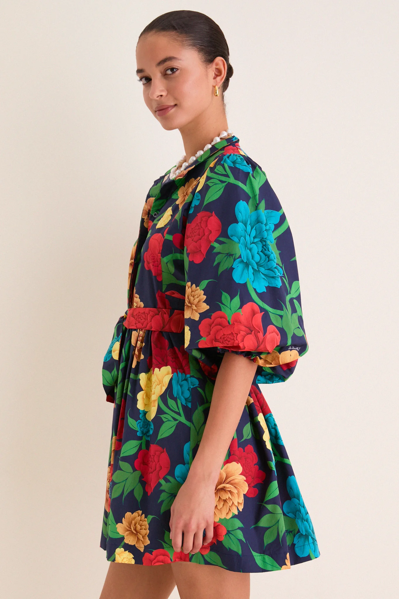 Queen Peony Mini Portofino Dress - Image 3