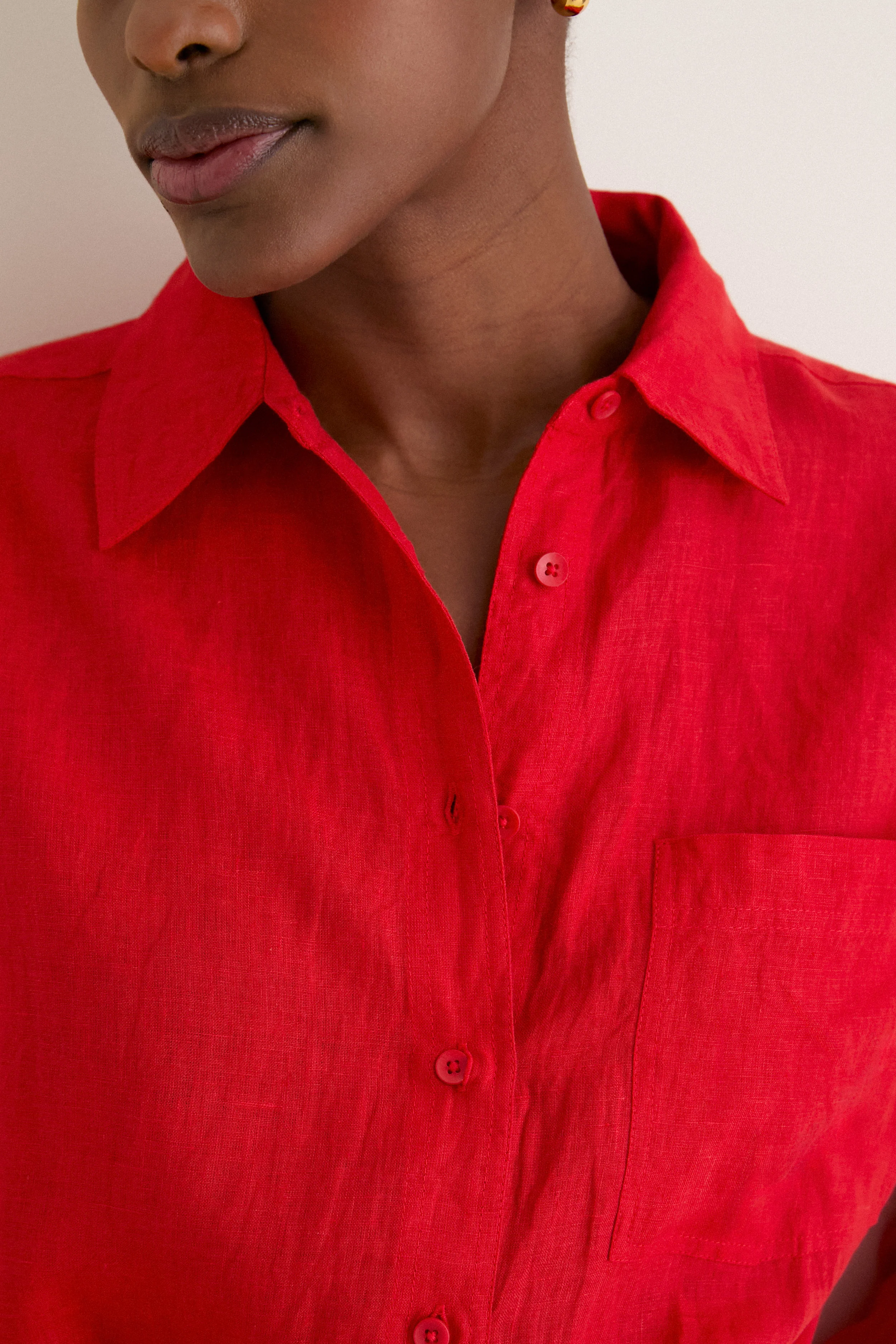 Racing Red Alessandra Sarong Shirt Dress - Image 5
