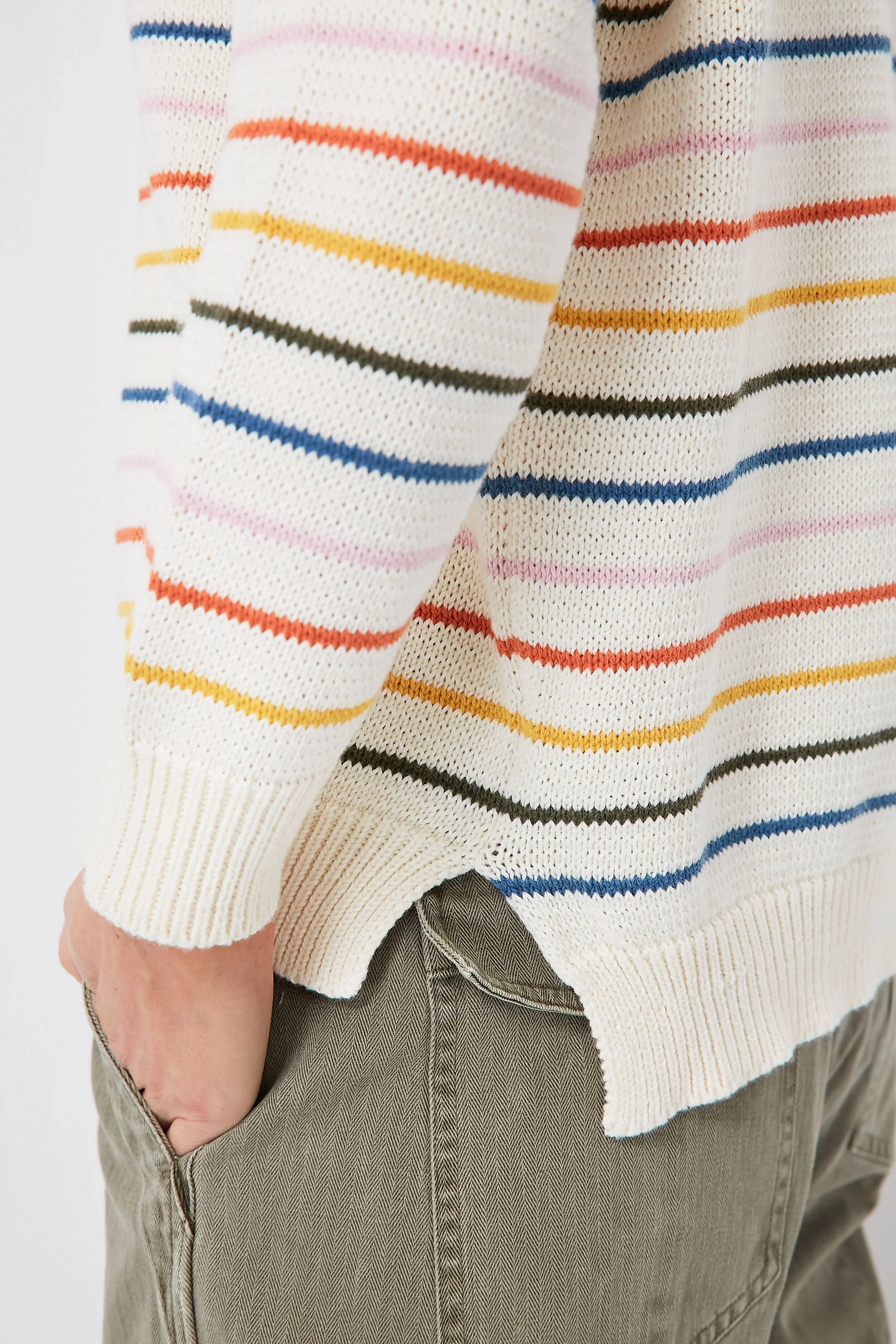 Rainbow 5 Stripe Organic Carolyn Sweater - Image 5