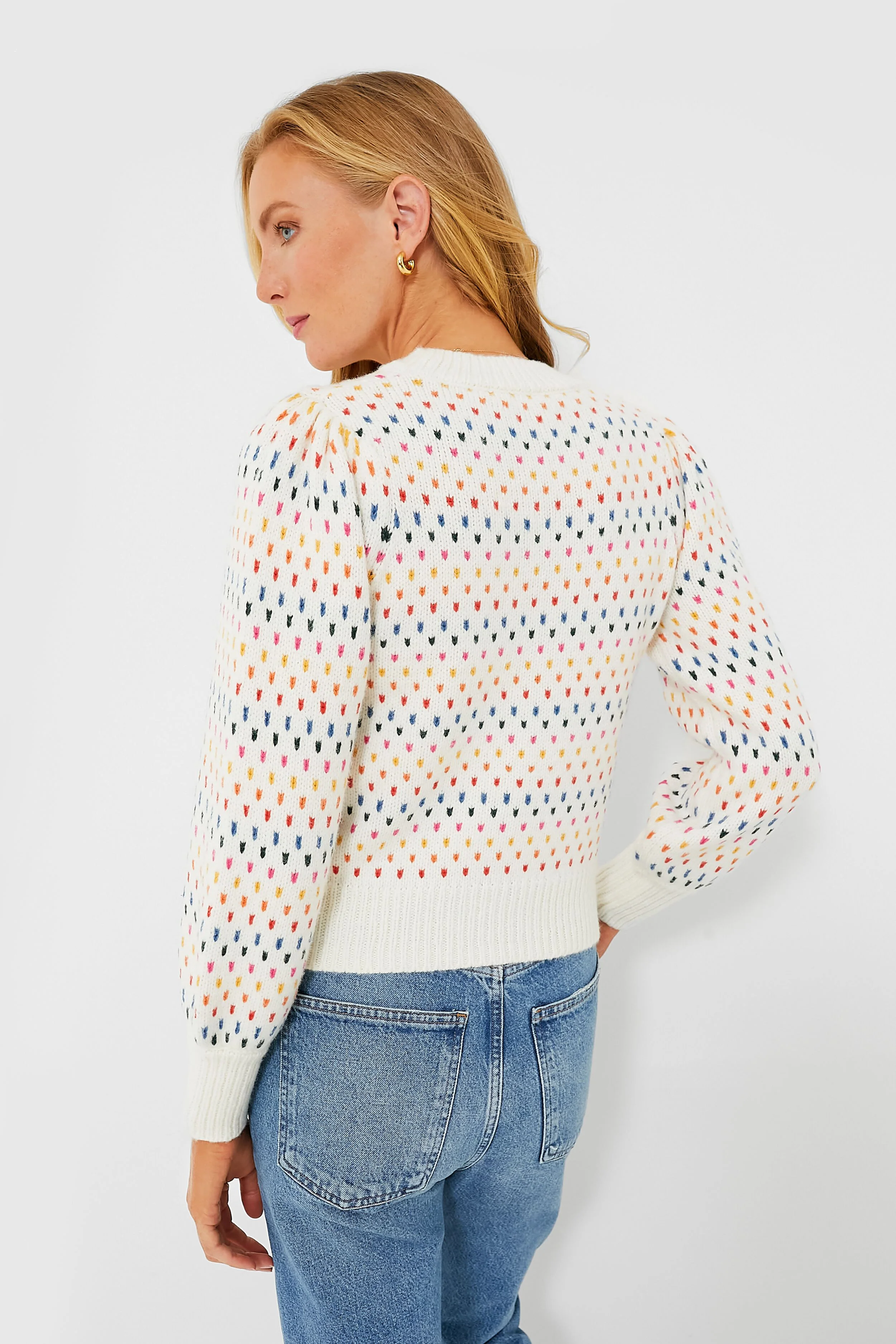 Rainbow Alma Puff Sleeve Sweater - Image 4