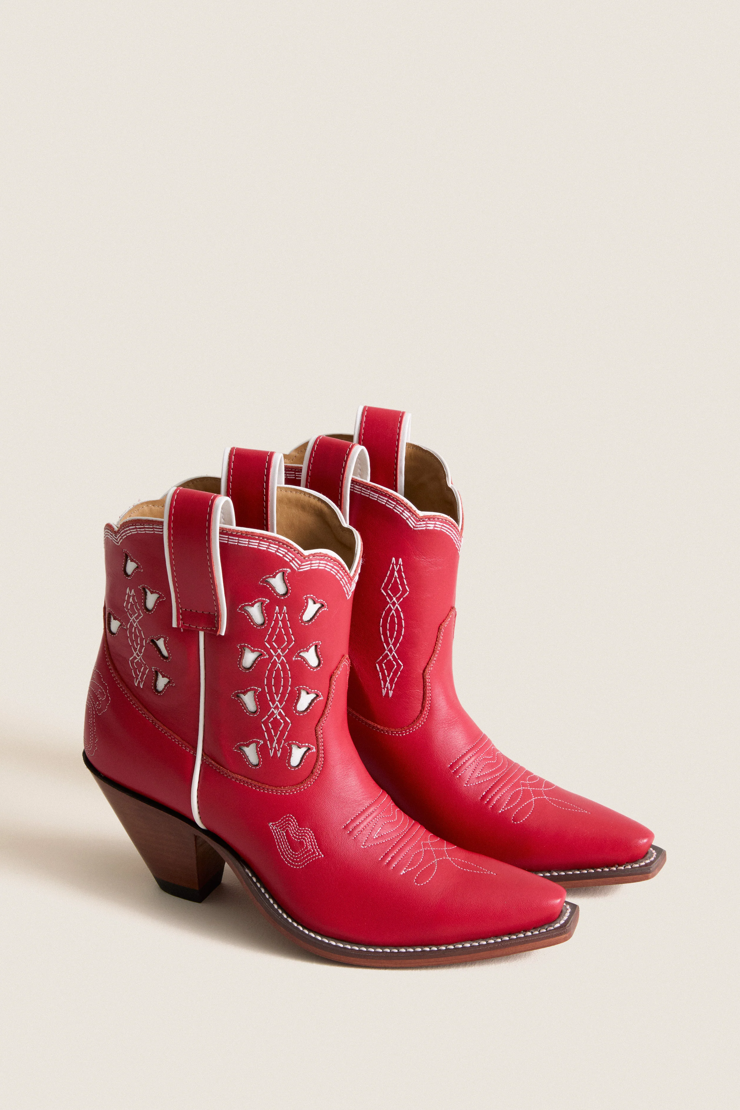 Red and White Bright Booties - Image 4