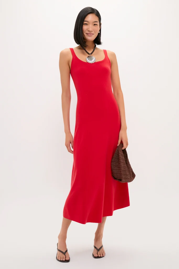 Red Knit Barrington Dress - Image 2